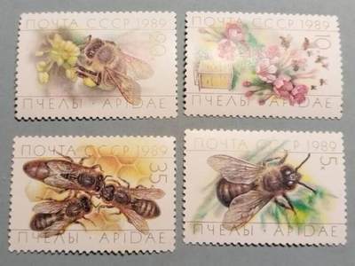 盛世勋华——号角文化勋章邮票专场拍卖第303期 - 苏联邮政1989年发行 4全新票 蜜蜂
