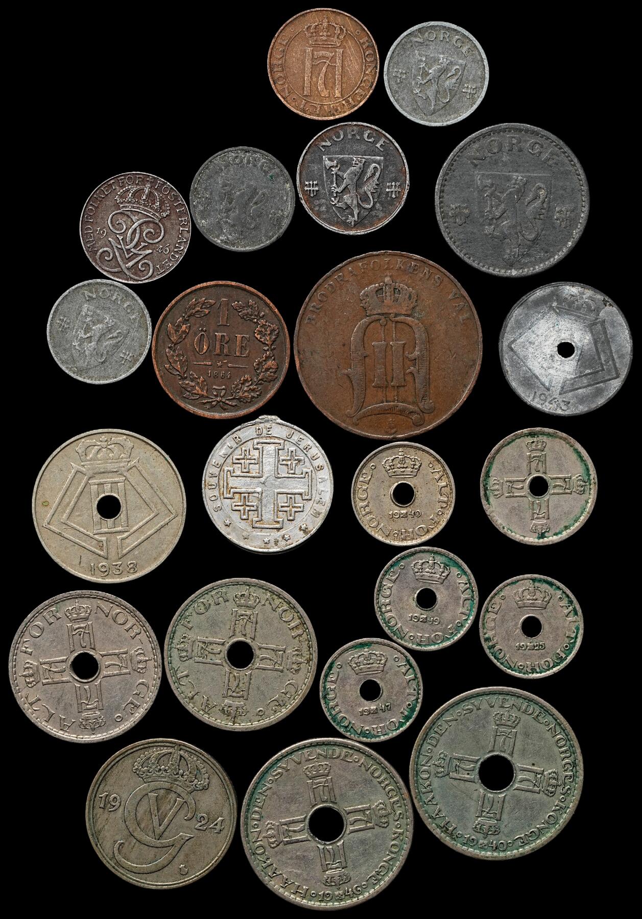 修遠堂世界钱币第103期 欧洲老币一组