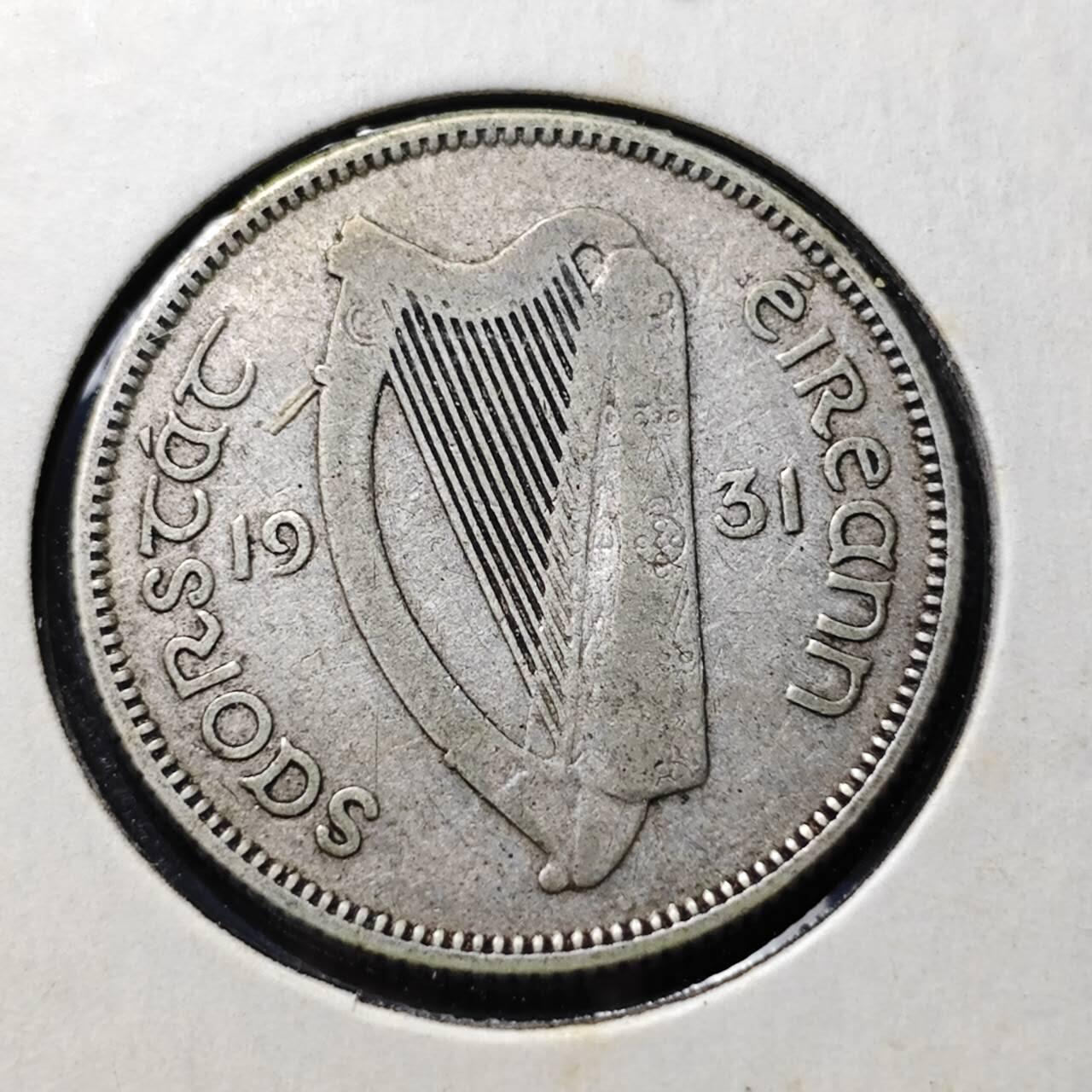 KK钱币收藏小铺  第398期 百期特拍（四拍之二） 2月预留时间 周末发货  1931爱尔兰1先令银币