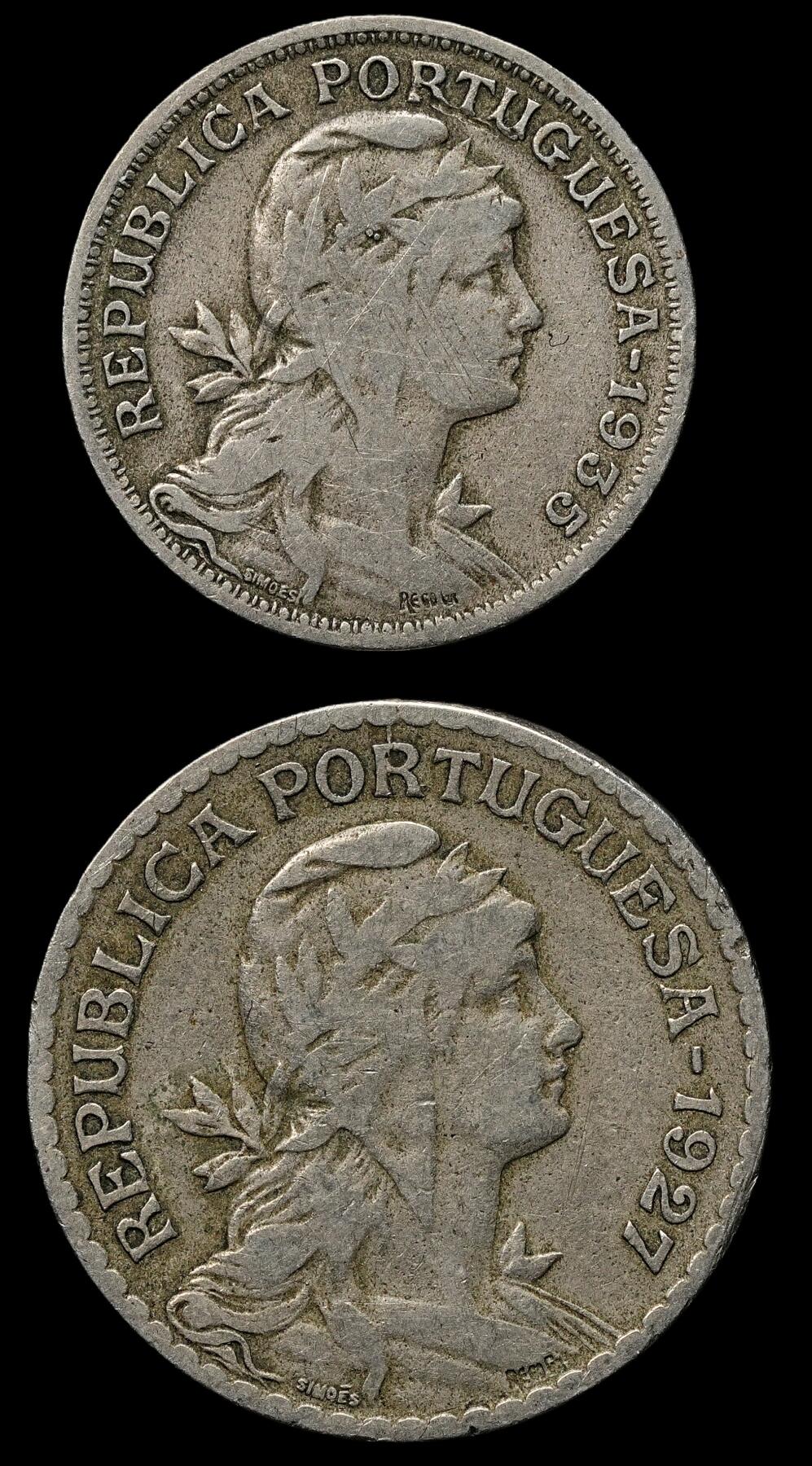 修遠堂世界钱币第103期 少见年份葡萄牙旧硬币两枚