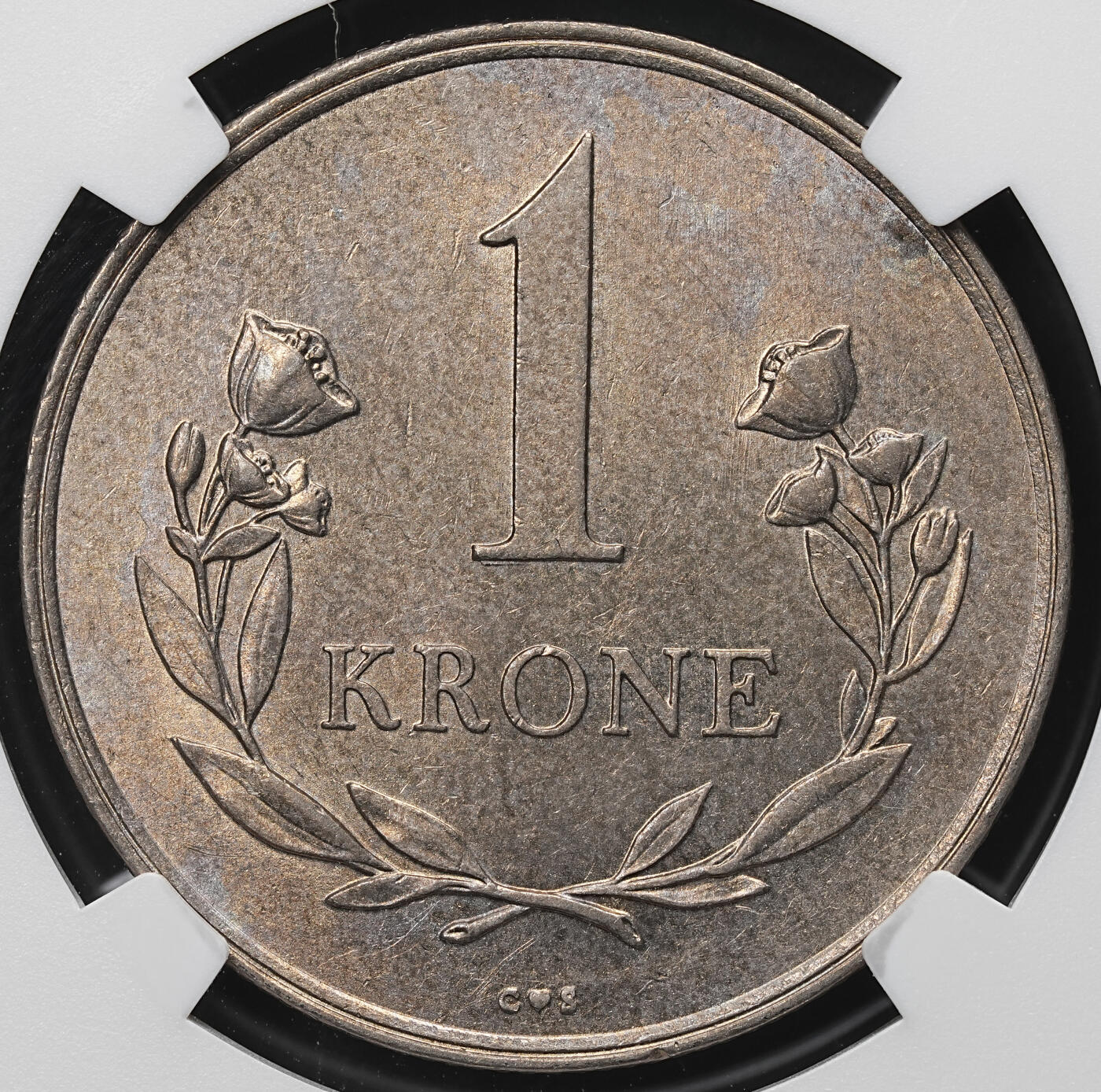 修遠堂世界钱币第103期 NGC MS62 1964年格陵兰皇家矿业公司1克朗