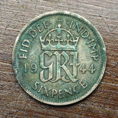 【春节前最后一拍，下一场3.3号】★第139加场★银币专场 不寄存，200包邮。不满200元，支付5元运费。《接受代拍 代送NGC评级》 - 126【无寄存】英国 1944年 6便士 银币