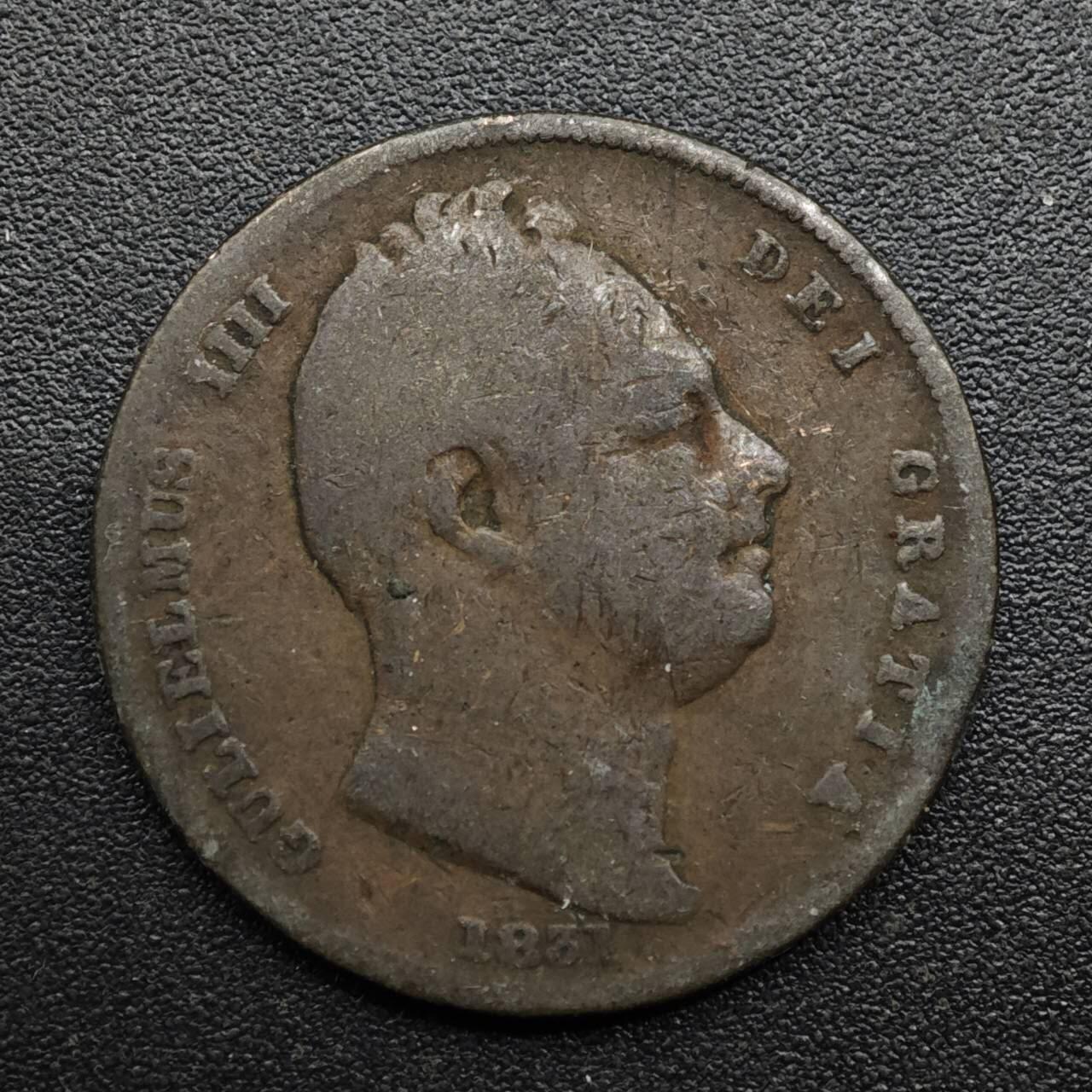 【淘币小摊】限时拍第八百六十拍  老铜币场  满百包邮可预留两周  周一统一发货  英国1831面威廉四世法新铜币