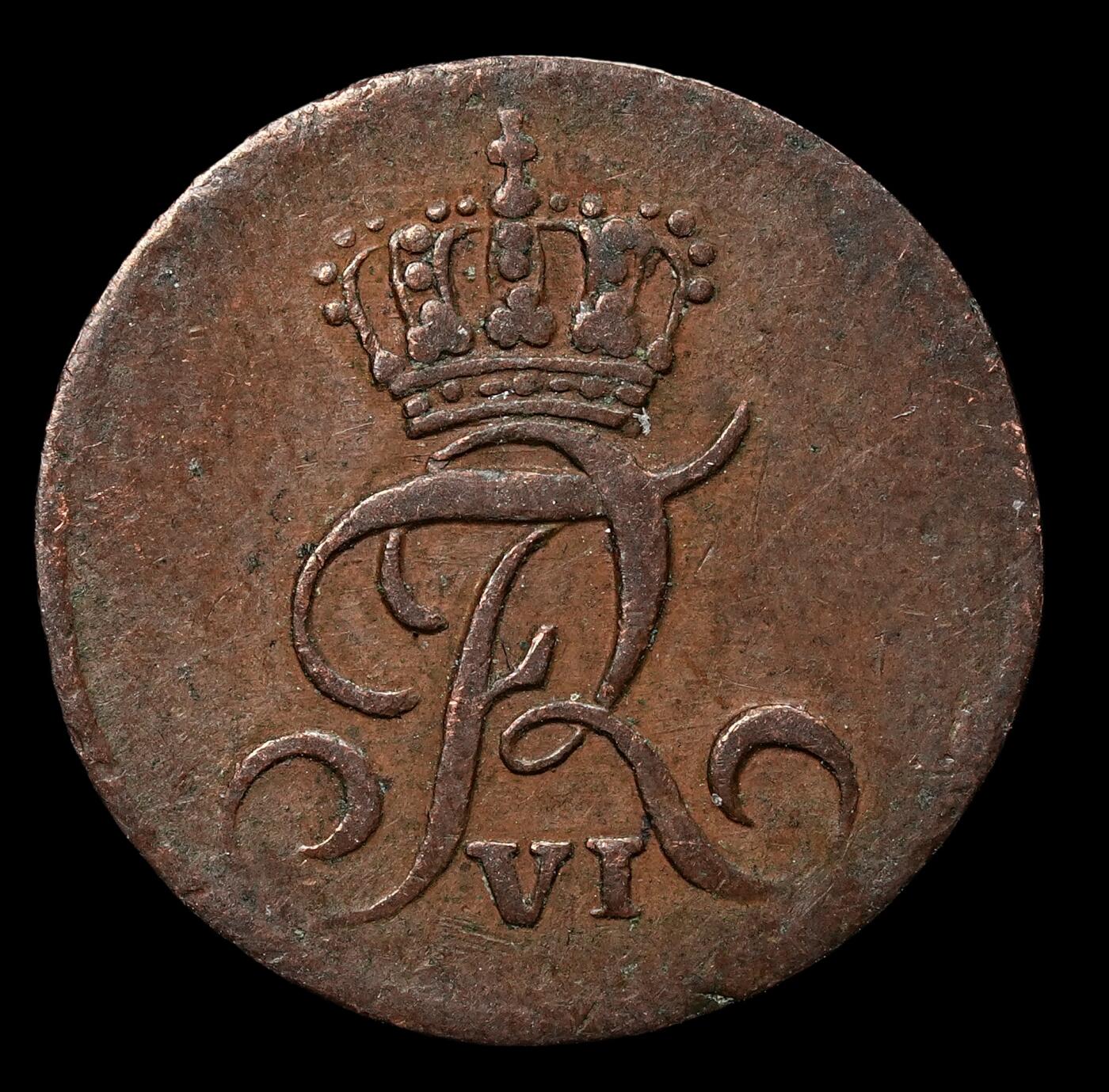 修遠堂世界钱币第103期 1812年丹麦1 SKILLING铜币