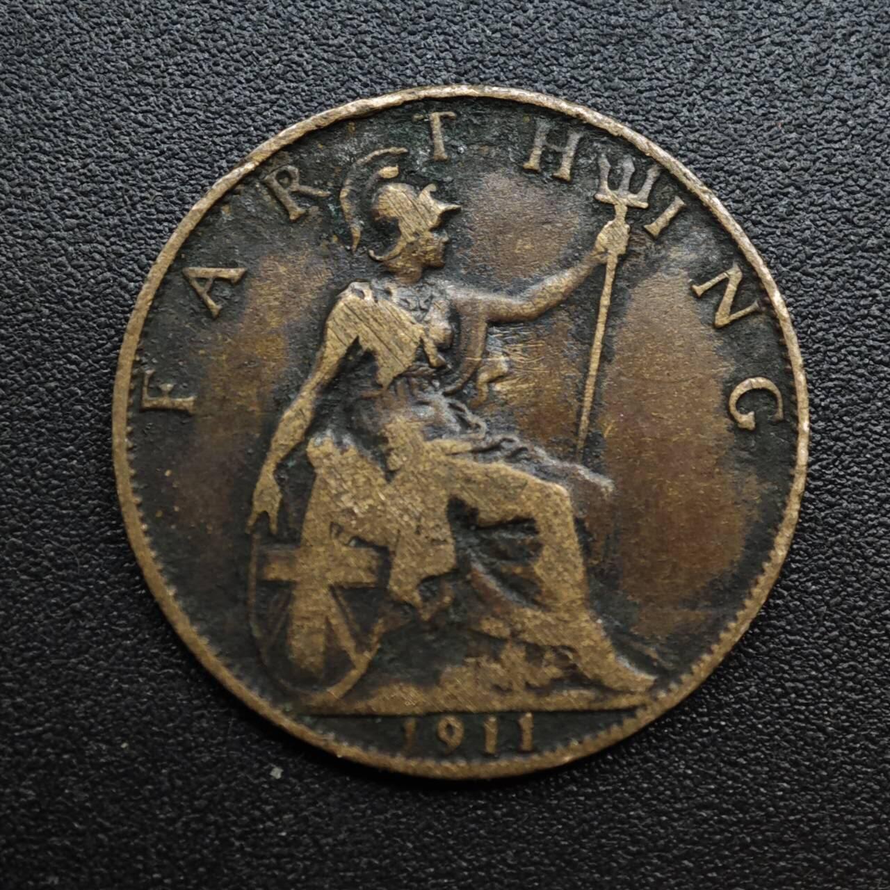 【淘币小摊】限时拍第八百六十拍  老铜币场  满百包邮可预留两周  周一统一发货  英国1911年乔治五世法新铜币
