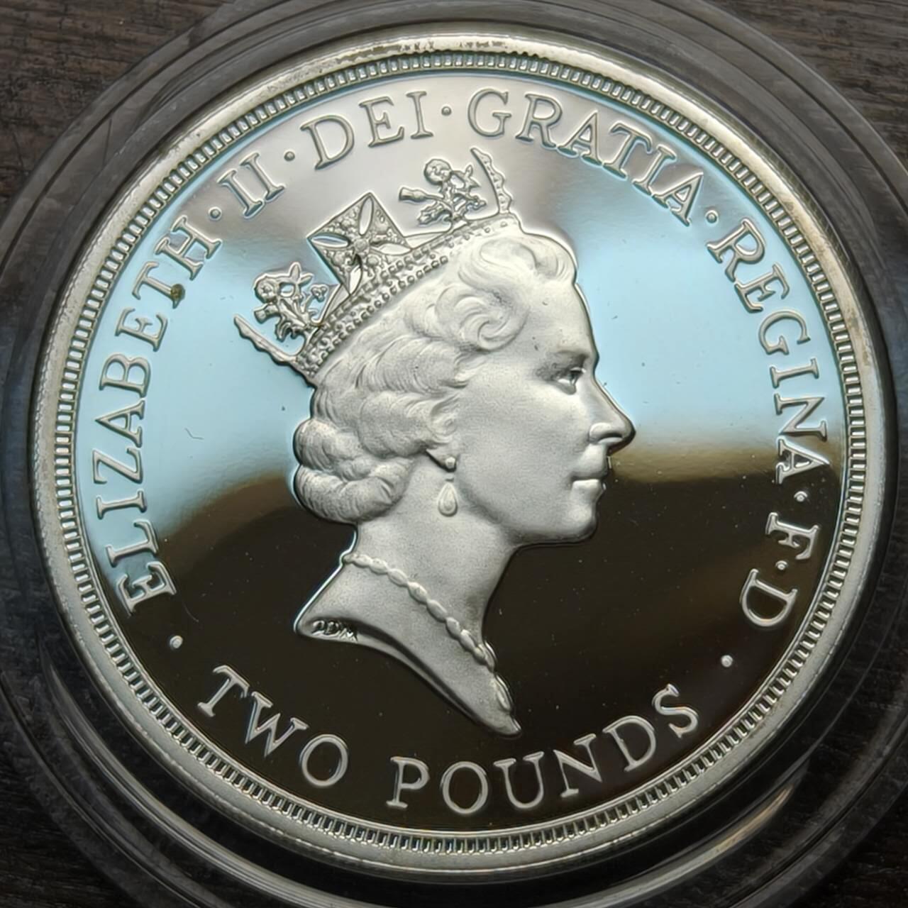 【春节前最后一拍，下一场3.3号】★第139加场★银币专场 不寄存，200包邮。不满200元，支付5元运费。《接受代拍 代送NGC评级》 110【无寄存】英国 两磅1994年 银币