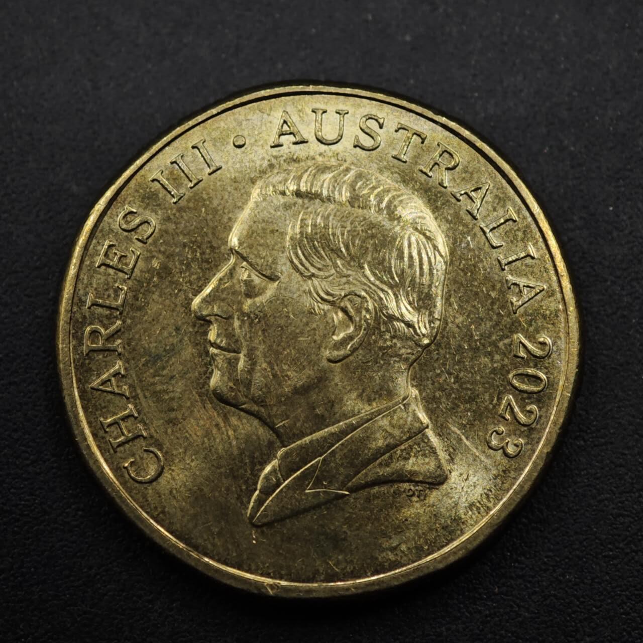 【淘币小摊】限时拍第八百五十八拍  散币场  满百包邮可预留两周  周一统一发货  澳大利亚2023年查尔斯三世1元铜币