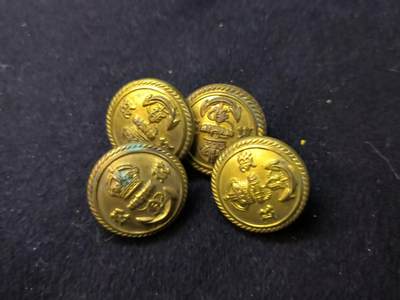 （店主清仓 大量自藏 制服徽章盛宴）罗岚⭐爱藏⭐甄选专拍第五场-分享拍场赚佣（实体经营） - 大英帝国一战时期皇家海军军官定制礼服纽扣一组