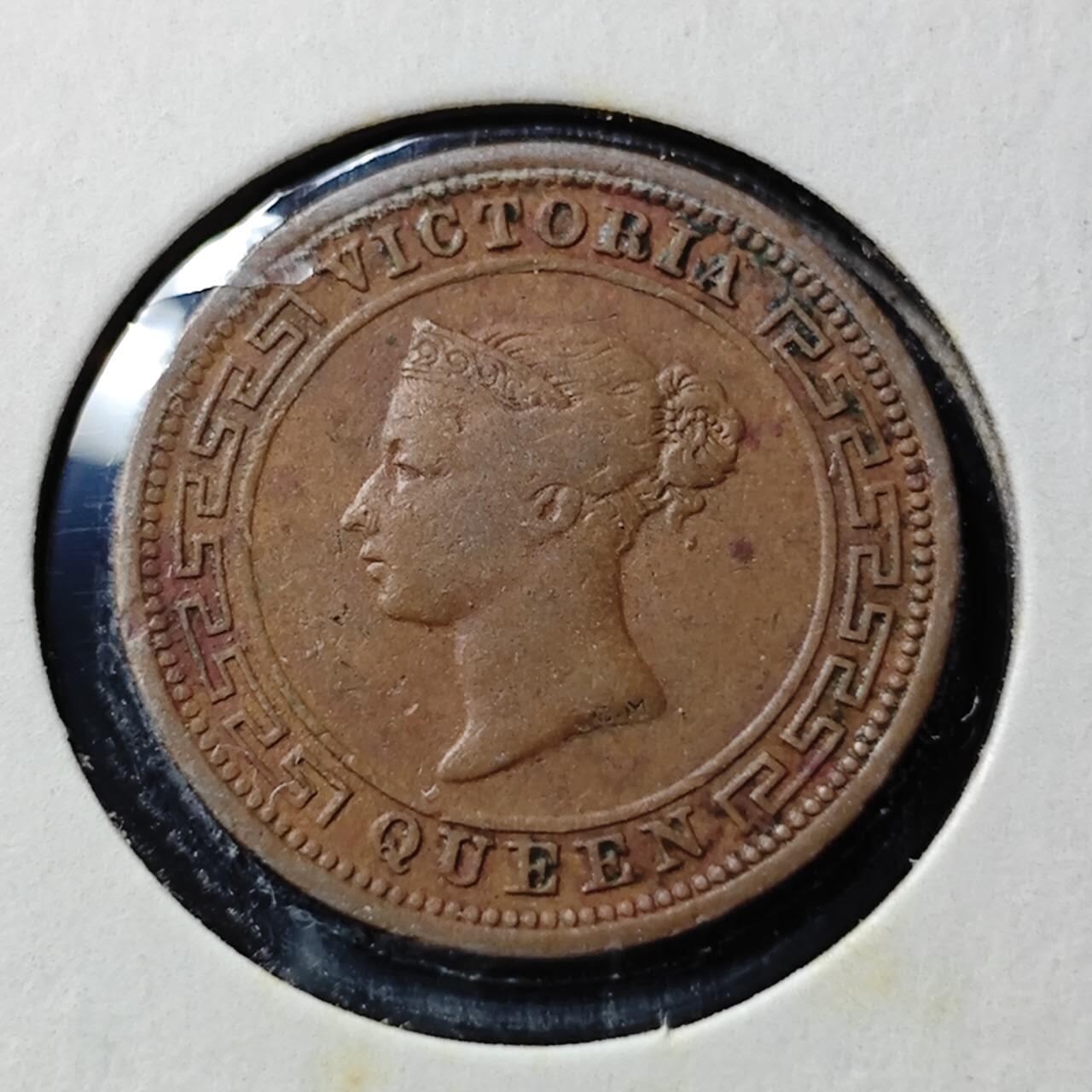 KK钱币收藏小铺  第398期 百期特拍（四拍之二） 2月预留时间 周末发货  1870英属锡兰维多利亚女王0.5分铜币