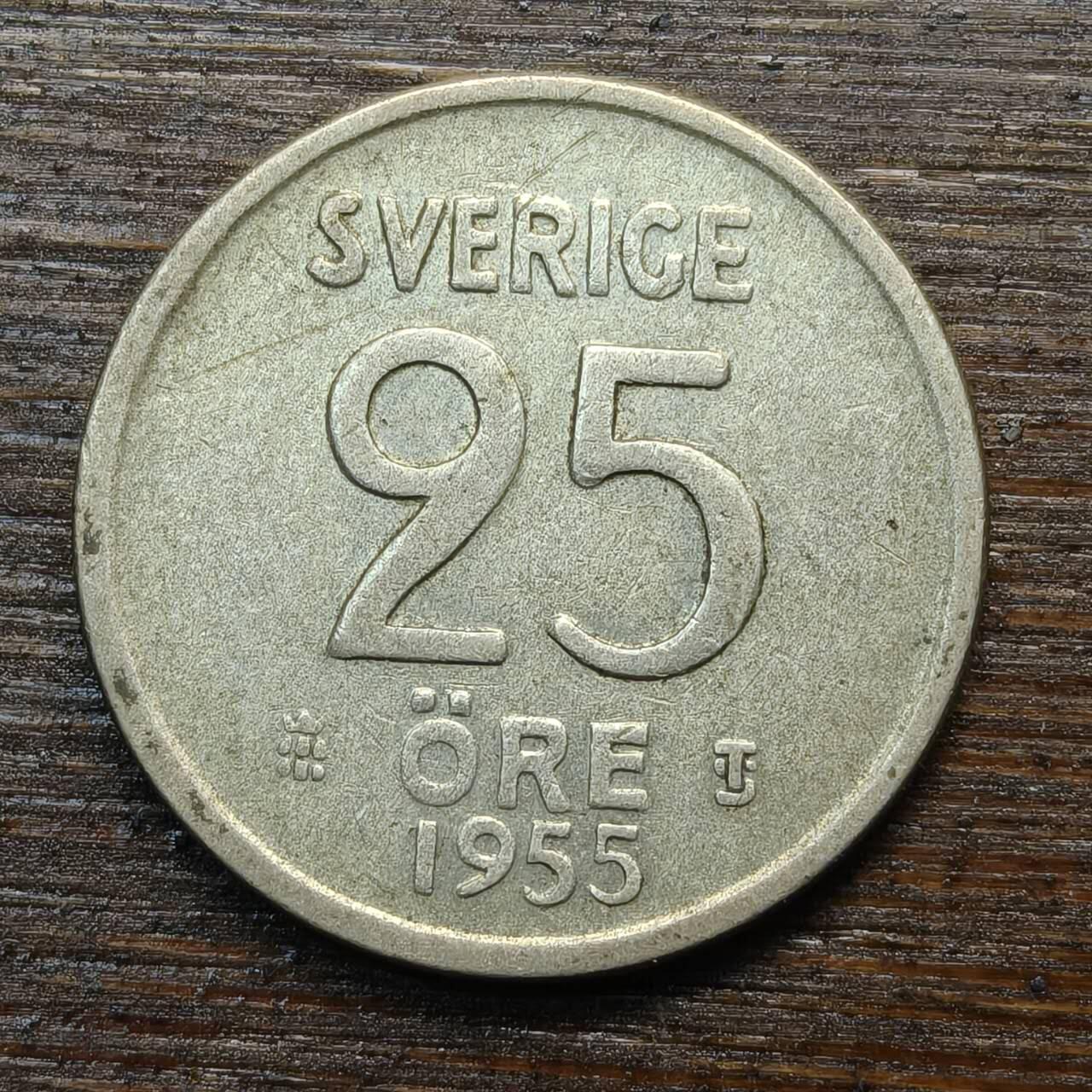 【春节前最后一拍，下一场3.3号】★第139加场★银币专场 不寄存，200包邮。不满200元，支付5元运费。《接受代拍 代送NGC评级》 33【无寄存】瑞典 1955年 25欧尔 银币