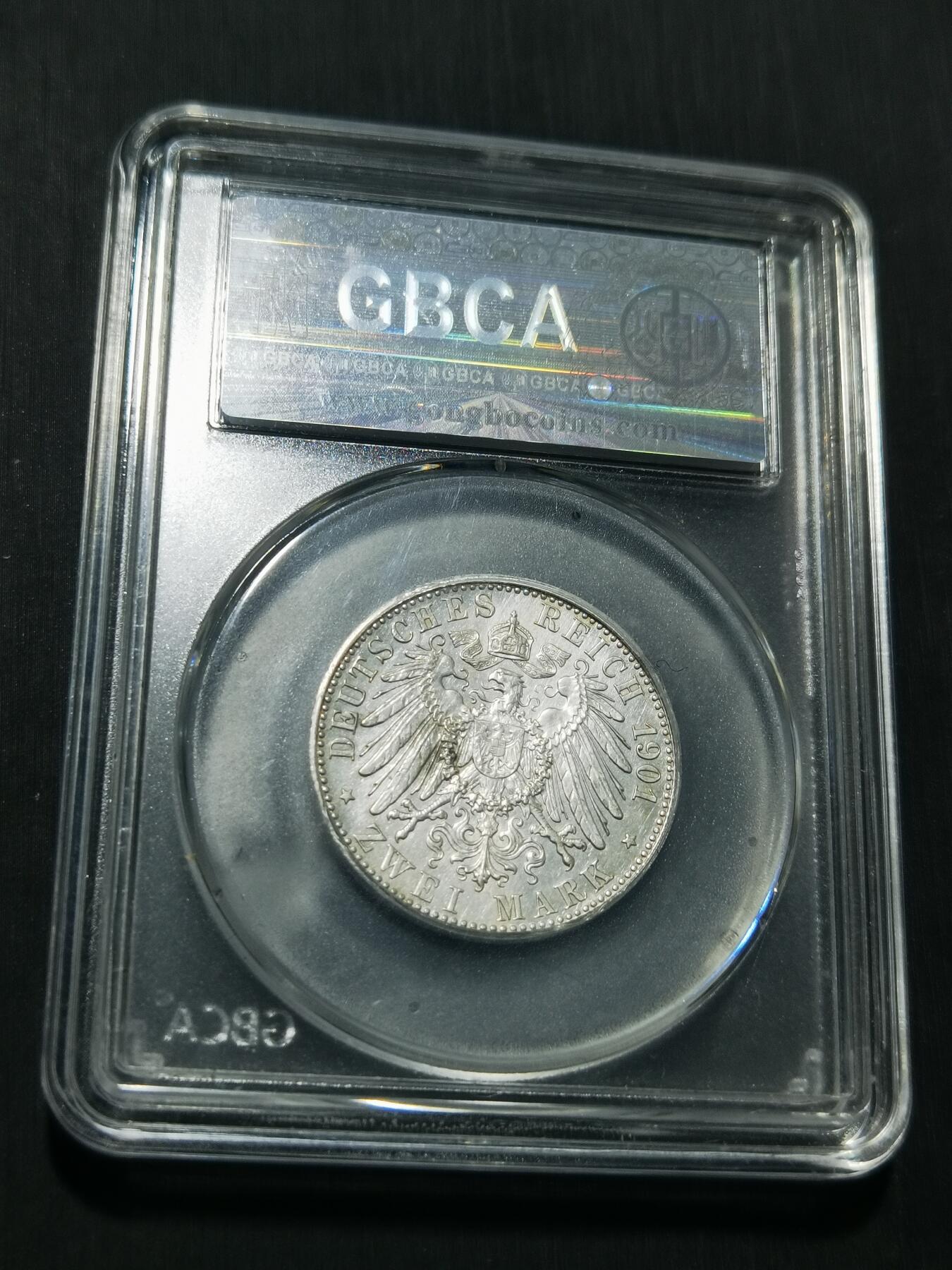 天下钱庄专场欢迎参拍 德国普鲁士建国200周年2马克银币