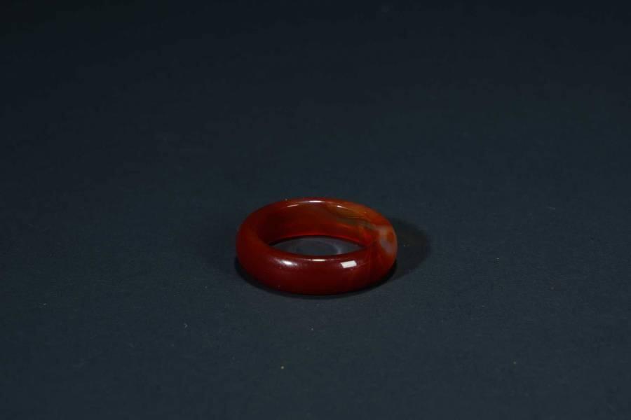 上海都达杂项专场十八（全场包邮） 天然红玛瑙戒指挂件