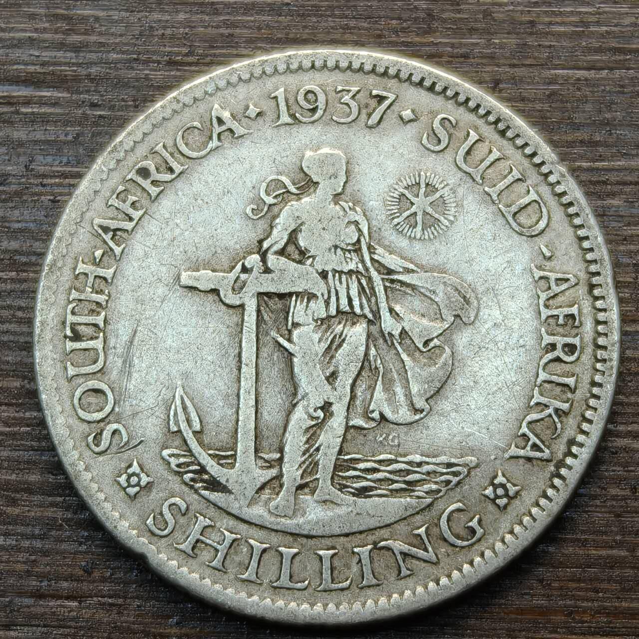 【春节前最后一拍，下一场3.3号】★第139加场★银币专场 不寄存，200包邮。不满200元，支付5元运费。《接受代拍 代送NGC评级》 63【无寄存】英属南非 1937年 1先令 银币