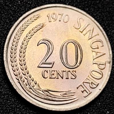 泉币菌-第180场- 精品福利场 - 新加坡20分 箭鱼23.7mm 1970年