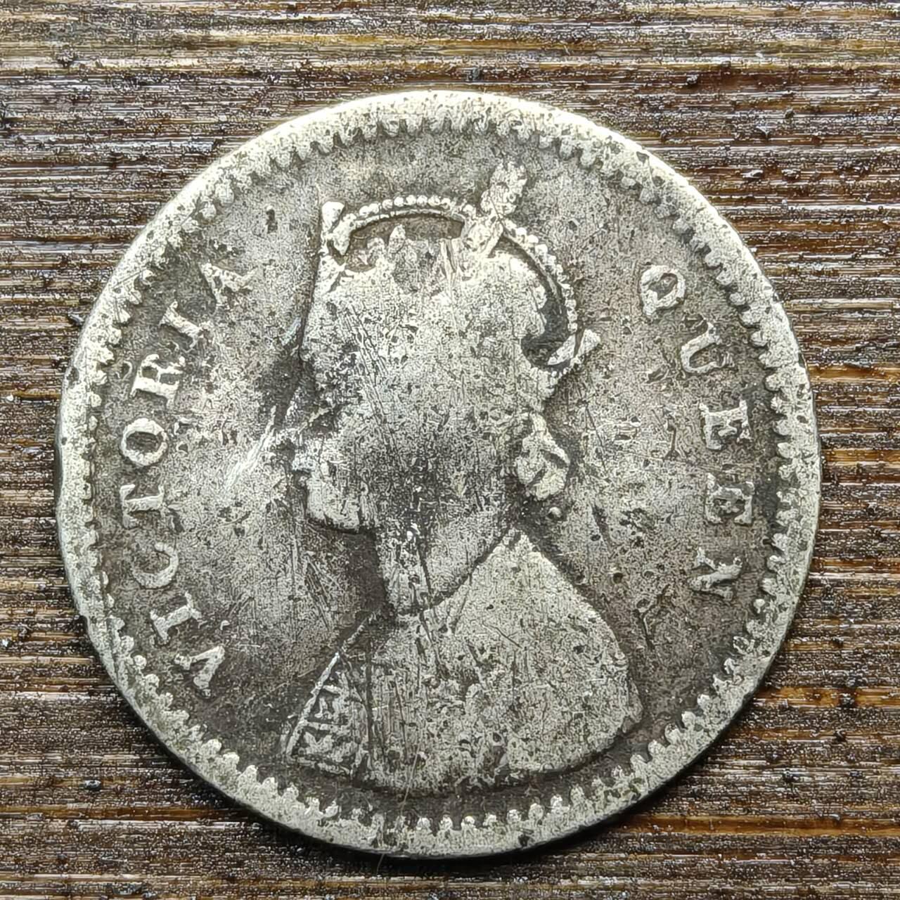 【春节前最后一拍，下一场3.3号】★第139加场★银币专场 不寄存，200包邮。不满200元，支付5元运费。《接受代拍 代送NGC评级》 26【无寄存】英属印度 1874年 2安娜 银币