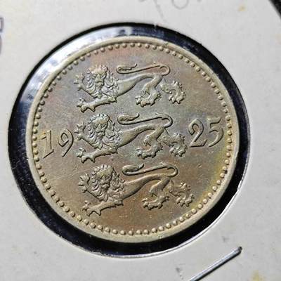 KK钱币收藏小铺  第398期 百期特拍（四拍之二） 2月预留时间 周末发货 -  1925爱沙尼亚10马克镍币 初版