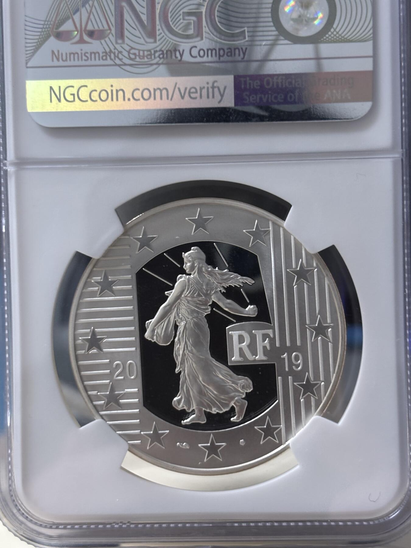 第190期拍卖 法国2019年拿破仑诞辰250周年10欧银币NGC-PF69，900银，22.2克