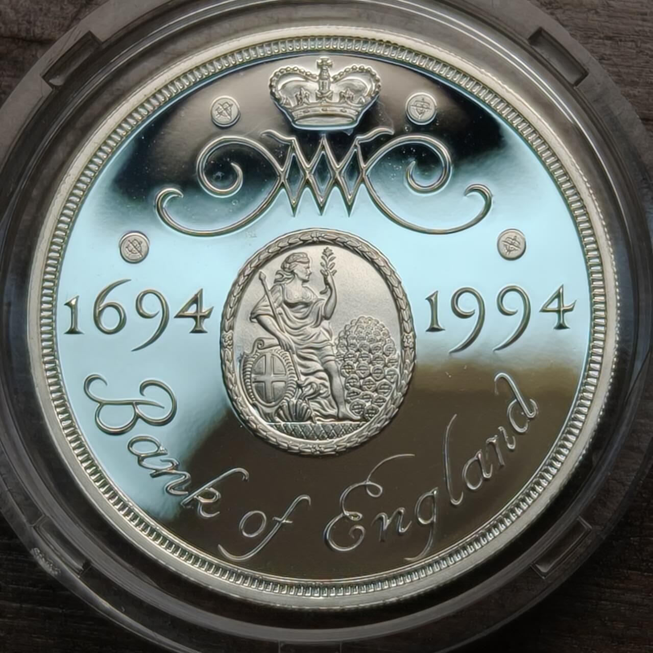 【春节前最后一拍，下一场3.3号】★第139加场★银币专场 不寄存，200包邮。不满200元，支付5元运费。《接受代拍 代送NGC评级》 133【无寄存】英国 1994年 2磅 银币 英格兰银行