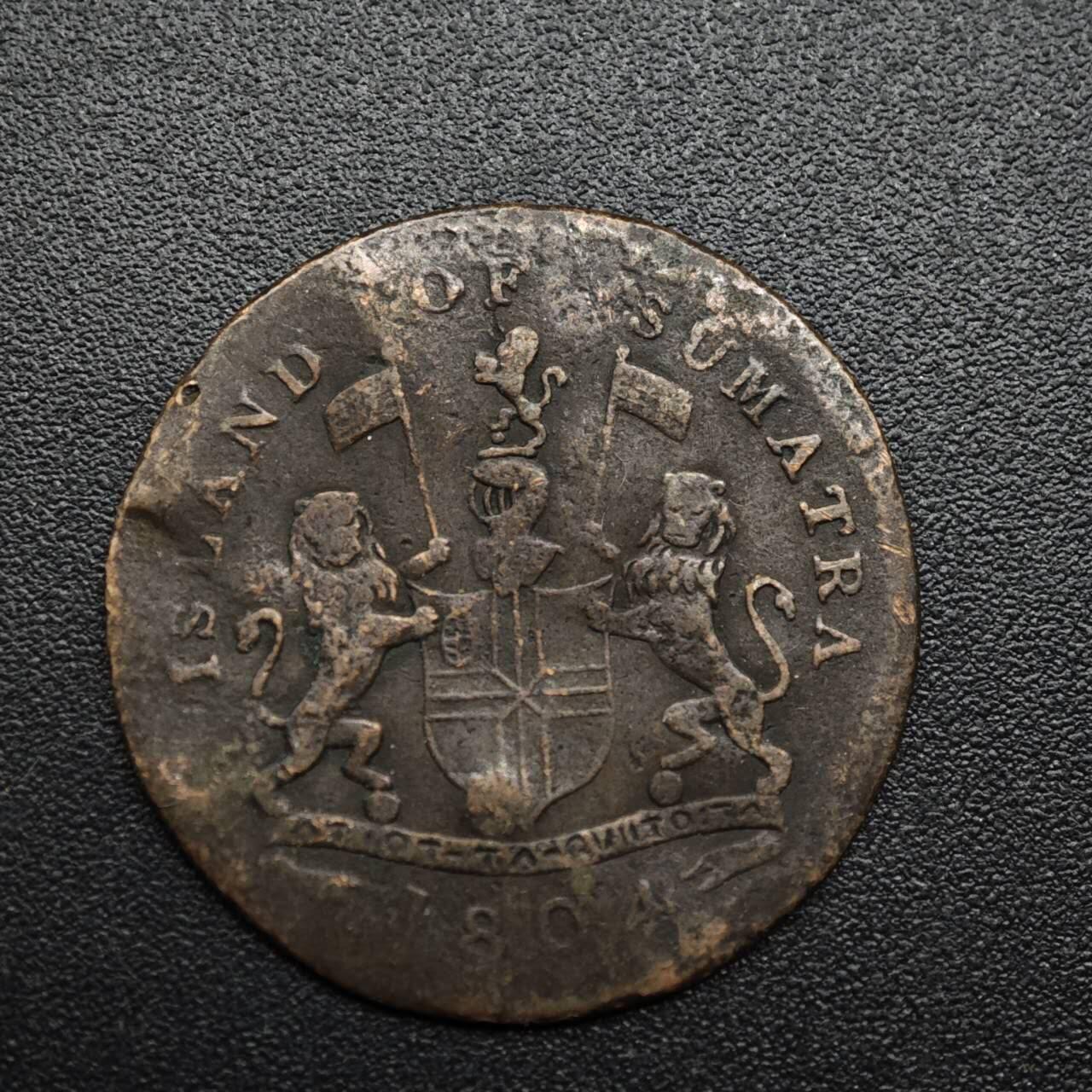 【淘币小摊】限时拍第八百六十拍  老铜币场  满百包邮可预留两周  周一统一发货  苏门答腊1804年1克平铜币