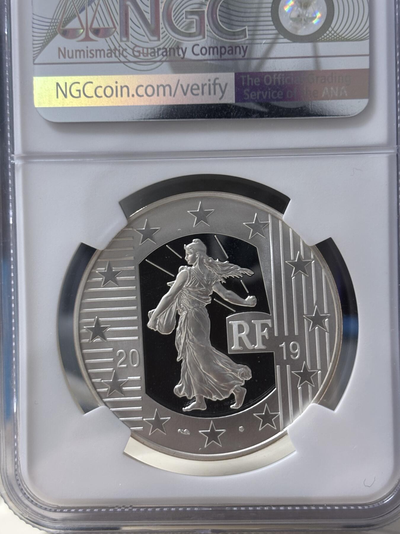 第190期拍卖 法国2019年拿破仑诞辰250周年10欧银币NGC-PF69，900银，22.2克