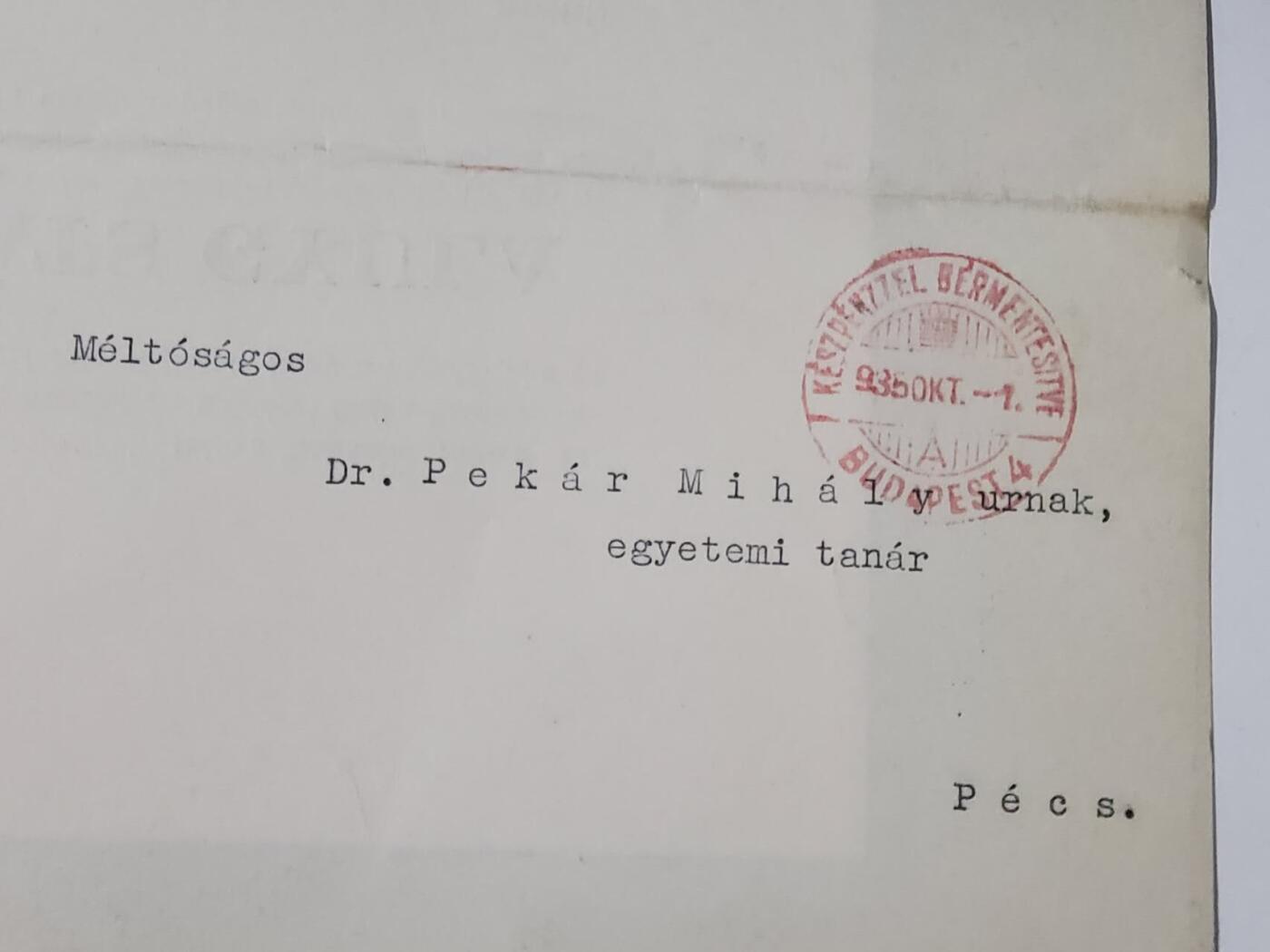 韵星假日军品类拍卖第三十九期暨默多克中校夫妇专场 -- Rimey Holidays Militaria Auction 39 & The Modoks Collection  匈牙利王国佩卡米哈利教授旧藏 凱維哈齊的久拉·科瓦茨 匈牙利皇家宮廷顧問、布達佩斯皇家帕茲曼尼·彼得大學退休教授、匈牙利科學院院士、匈牙利功績十字勳章二級星章及嘉獎章獲得者，以及教宗聖額我略大帝勳章指揮官十字勳章獲得者讣告一份 接受者和发出者均是匈牙利王国的著名学者 倒数两幅图为两人维基