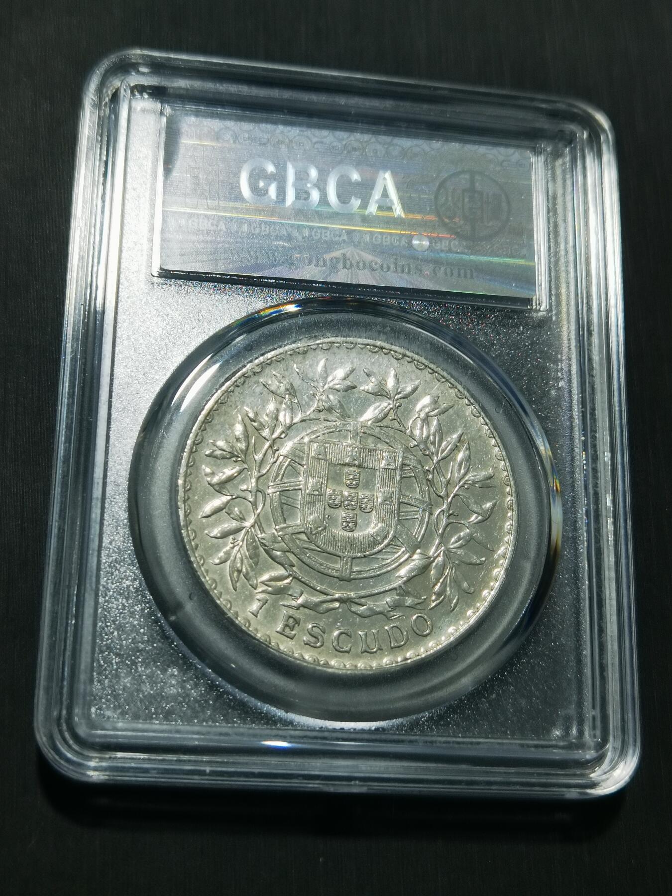 天下钱庄专场欢迎参拍 葡萄牙自由女神1埃斯库多银币