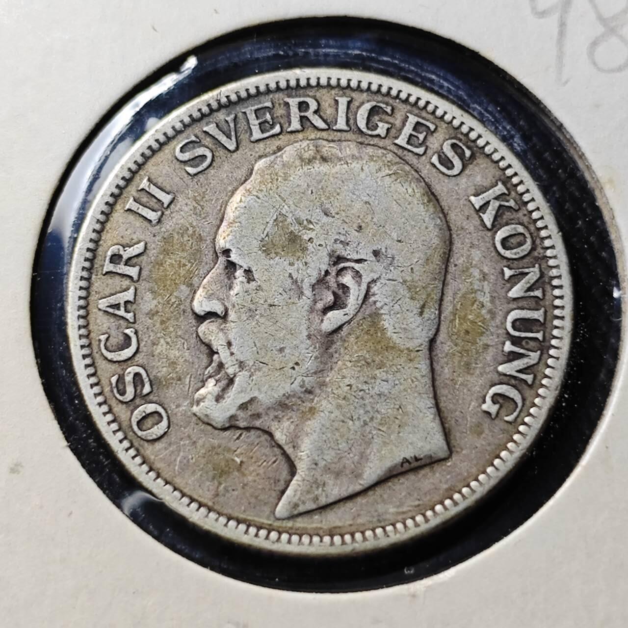 KK钱币收藏小铺  第398期 百期特拍（四拍之二） 2月预留时间 周末发货  1907瑞典1克朗银币