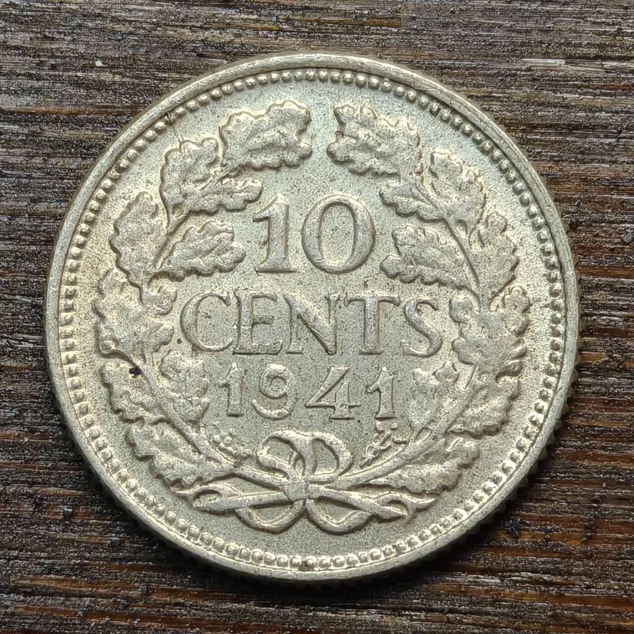 【春节前最后一拍，下一场3.3号】★第139加场★银币专场 不寄存，200包邮。不满200元，支付5元运费。《接受代拍 代送NGC评级》 48【无寄存】荷兰 1941年 10分 银币