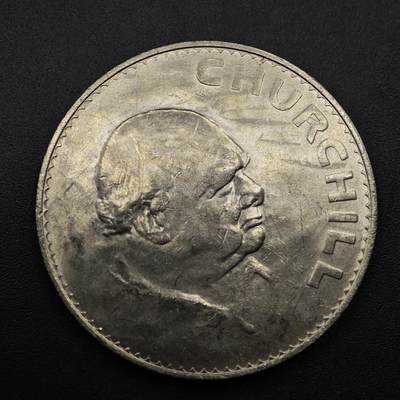 【淘币小摊】限时拍第八百五十八拍  散币场  满百包邮可预留两周  周一统一发货  - 英国1965年丘吉尔克朗纪念币