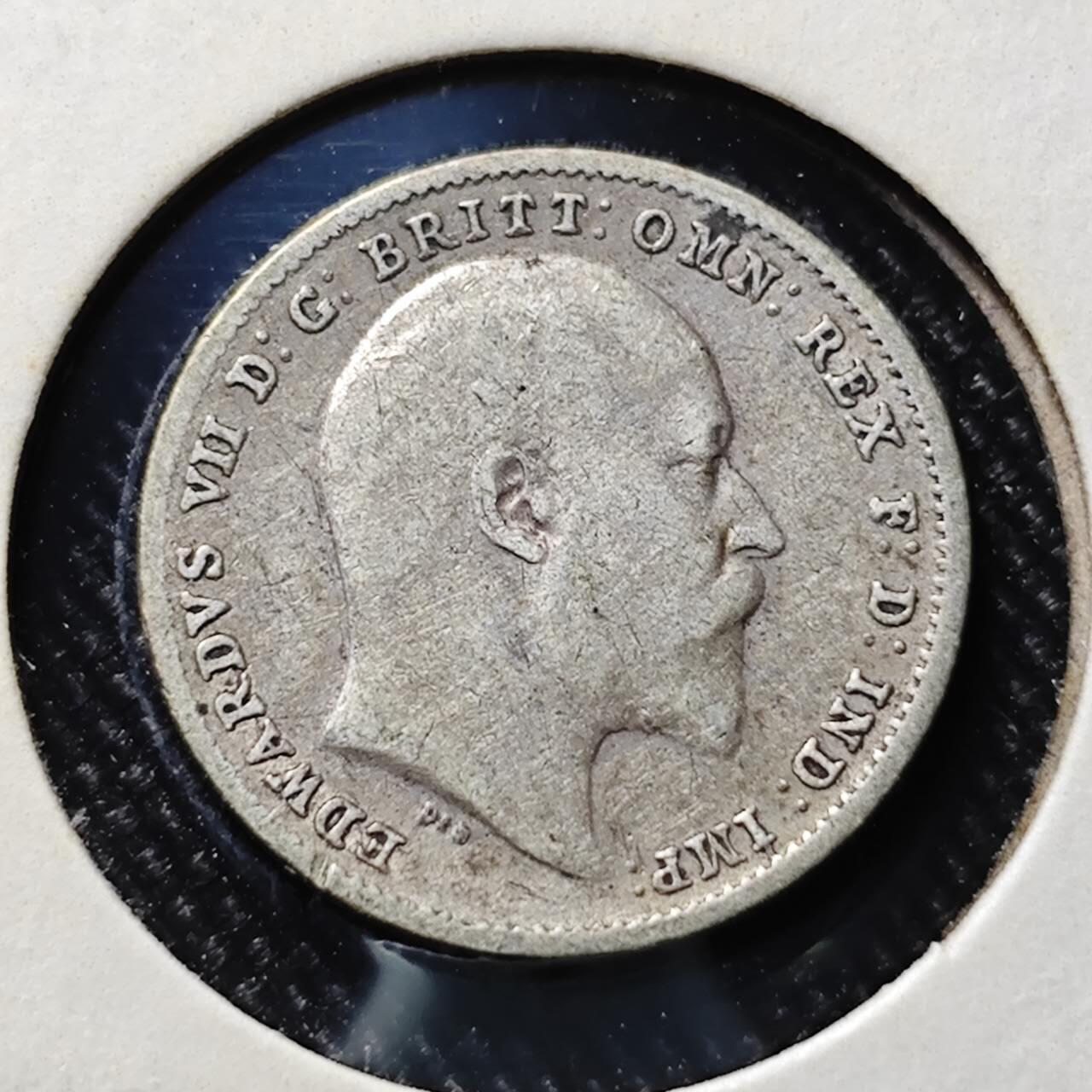 KK钱币收藏小铺  第398期 百期特拍（四拍之二） 2月预留时间 周末发货  1902英国爱七3便士银币