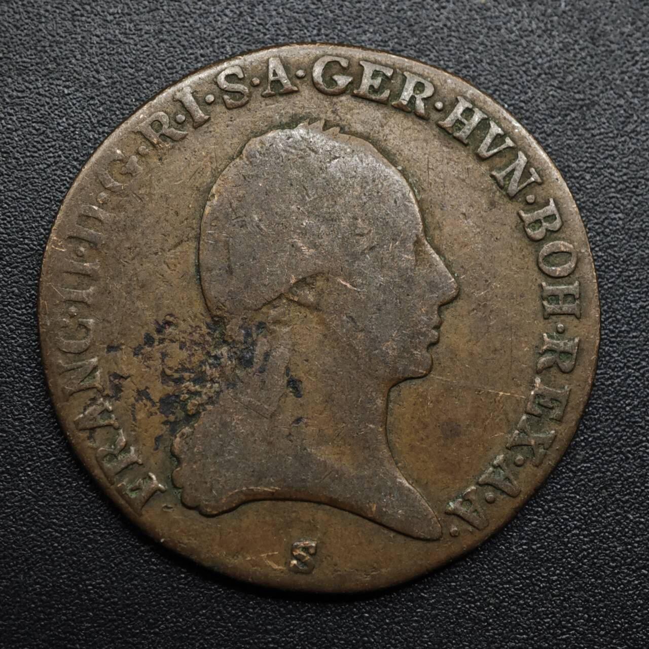 【淘币小摊】限时拍第八百六十拍  老铜币场  满百包邮可预留两周  周一统一发货  奥地利1800年3克鲁泽铜币