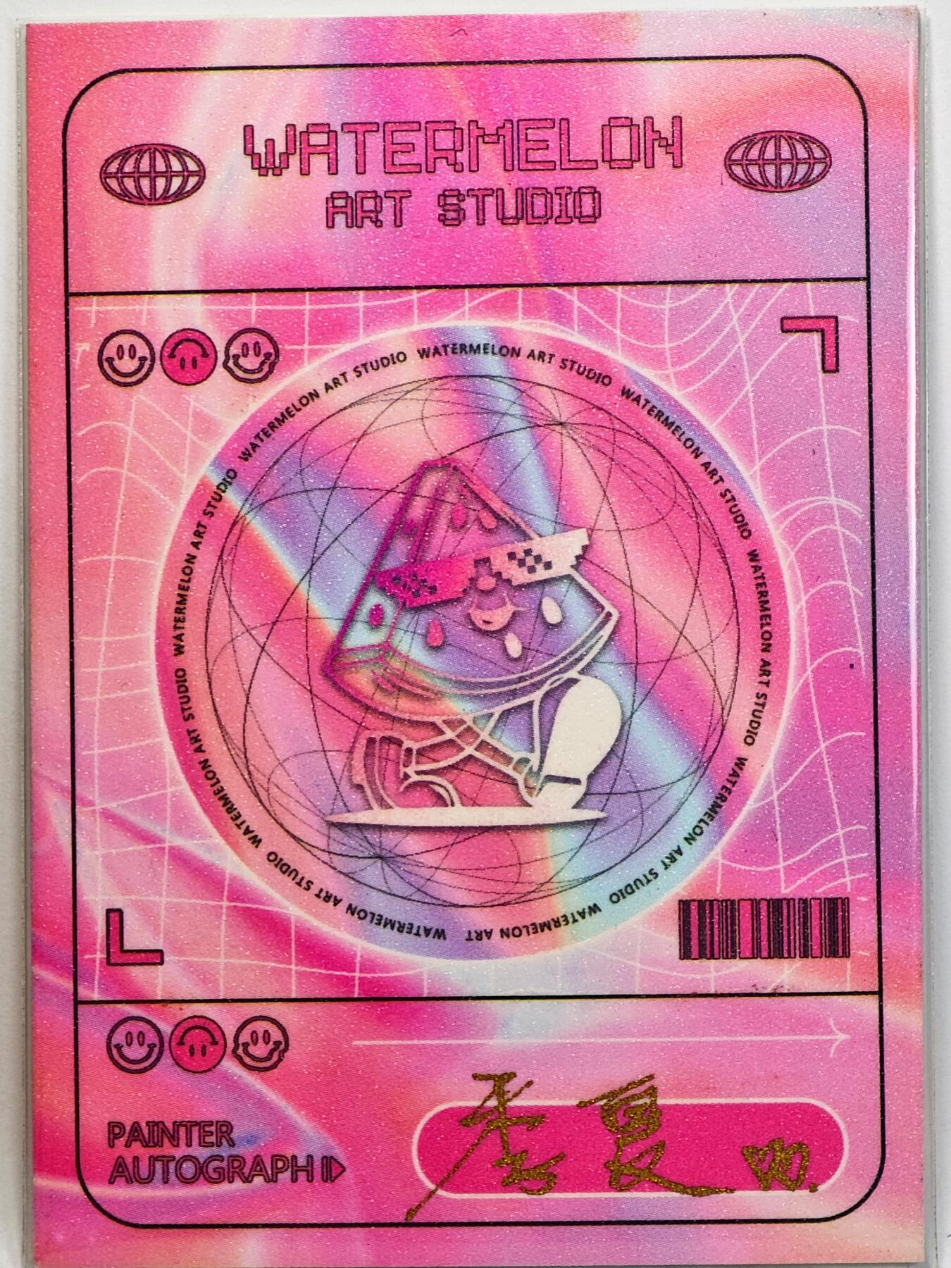 白泽拍卖卡牌手绘专场第32期（愿得长如此 年年物侯新） 2025 西瓜艺术手绘卡 宝可梦  季夏亲签