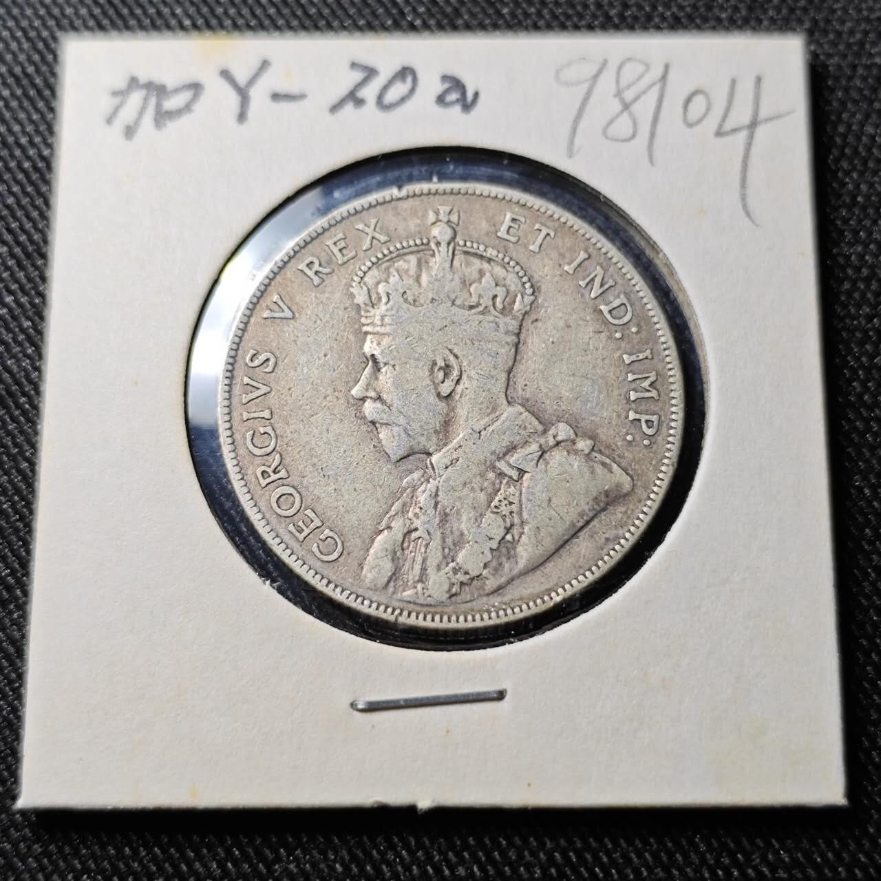 KK钱币收藏小铺  第398期 百期特拍（四拍之二） 2月预留时间 周末发货 1911加拿大50分乔五银币 高银 