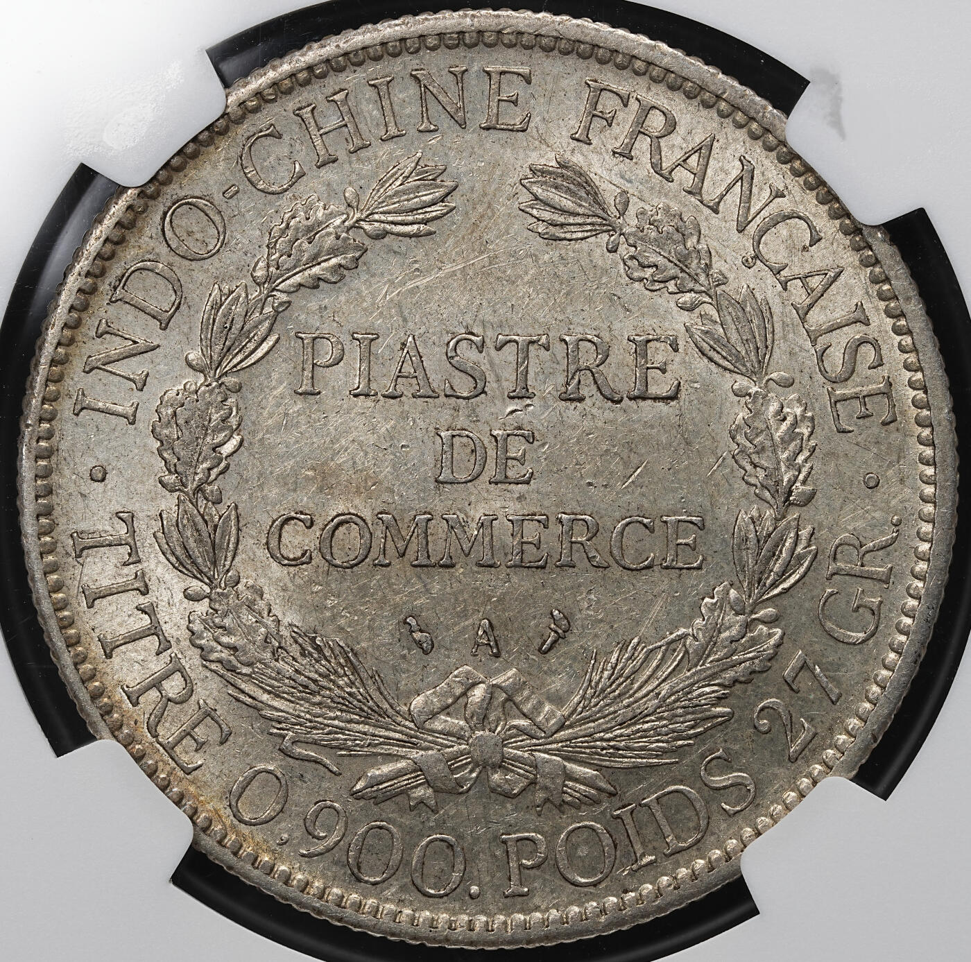 修遠堂世界钱币第103期 NGC AU58 1898年法属印支坐人大银币