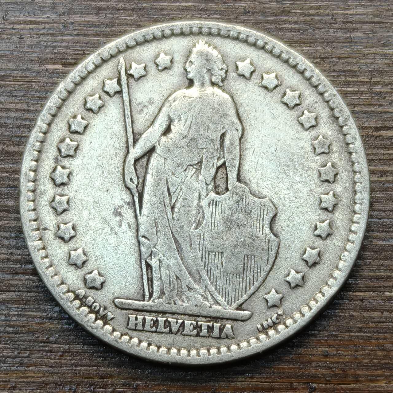 【春节前最后一拍，下一场3.3号】★第139加场★银币专场 不寄存，200包邮。不满200元，支付5元运费。《接受代拍 代送NGC评级》 76【无寄存】瑞士 1913年 1法郎银币