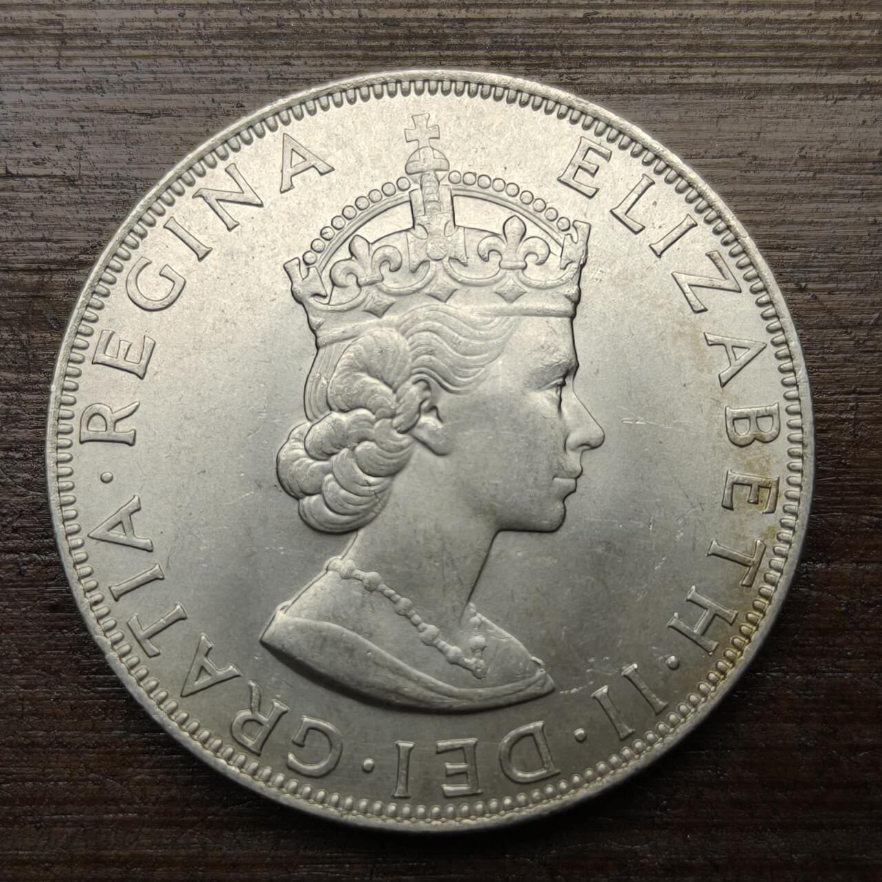 【春节前最后一拍，下一场3.3号】★第139加场★银币专场 不寄存，200包邮。不满200元，支付5元运费。《接受代拍 代送NGC评级》 147【无寄存】英属百慕大 1964年 1克朗 银币