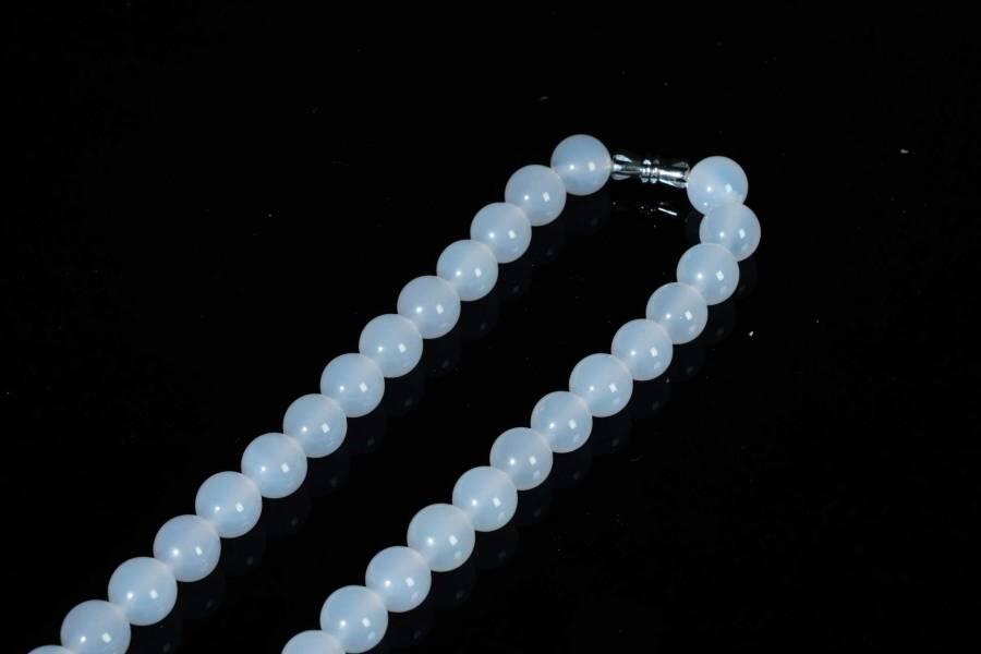 上海都达杂项专场十八（全场包邮） 天然淡粉玛瑙项链 附鉴定证书