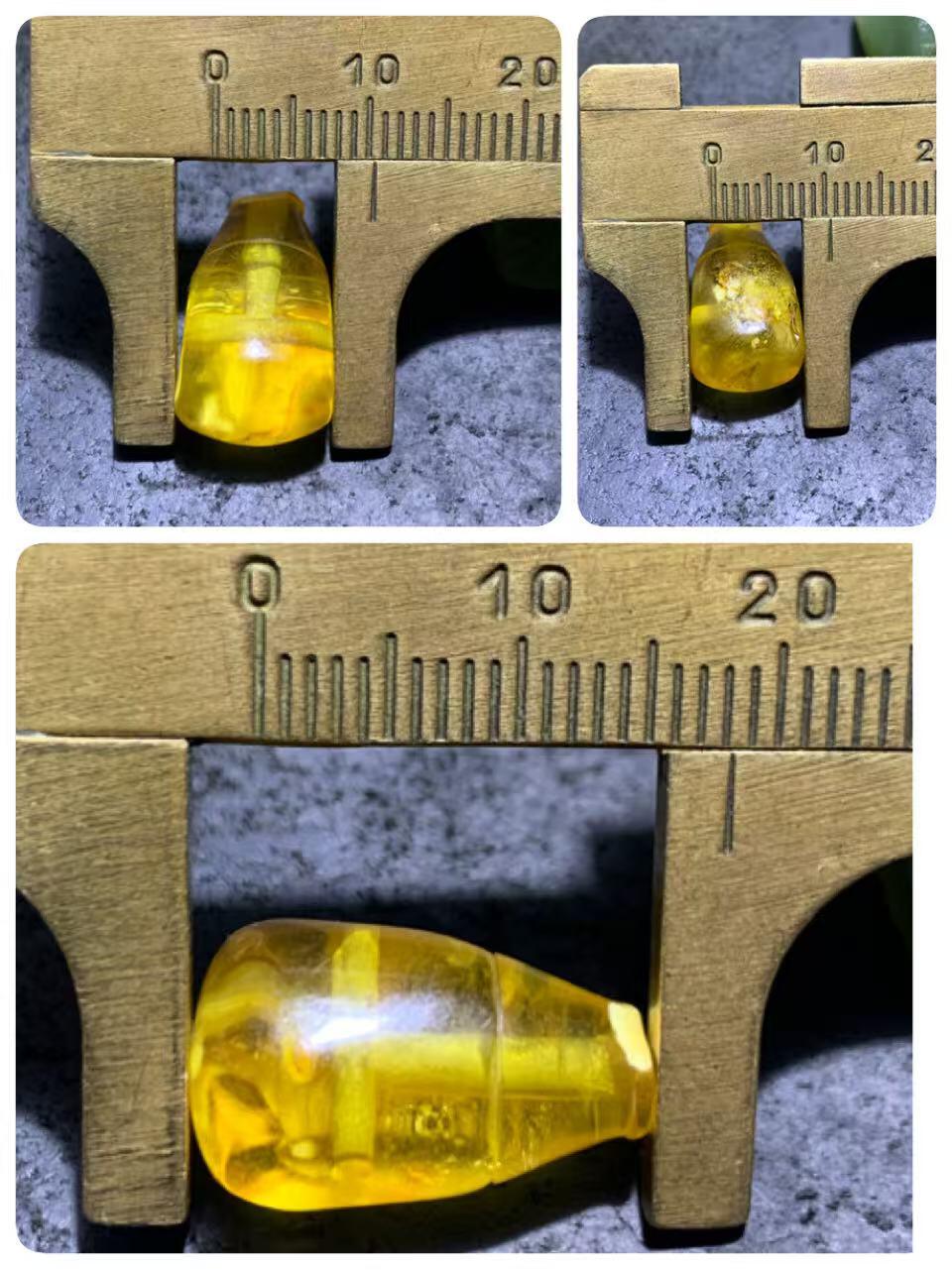 天然通货乌克兰蜜蜡一体佛头三通一个！