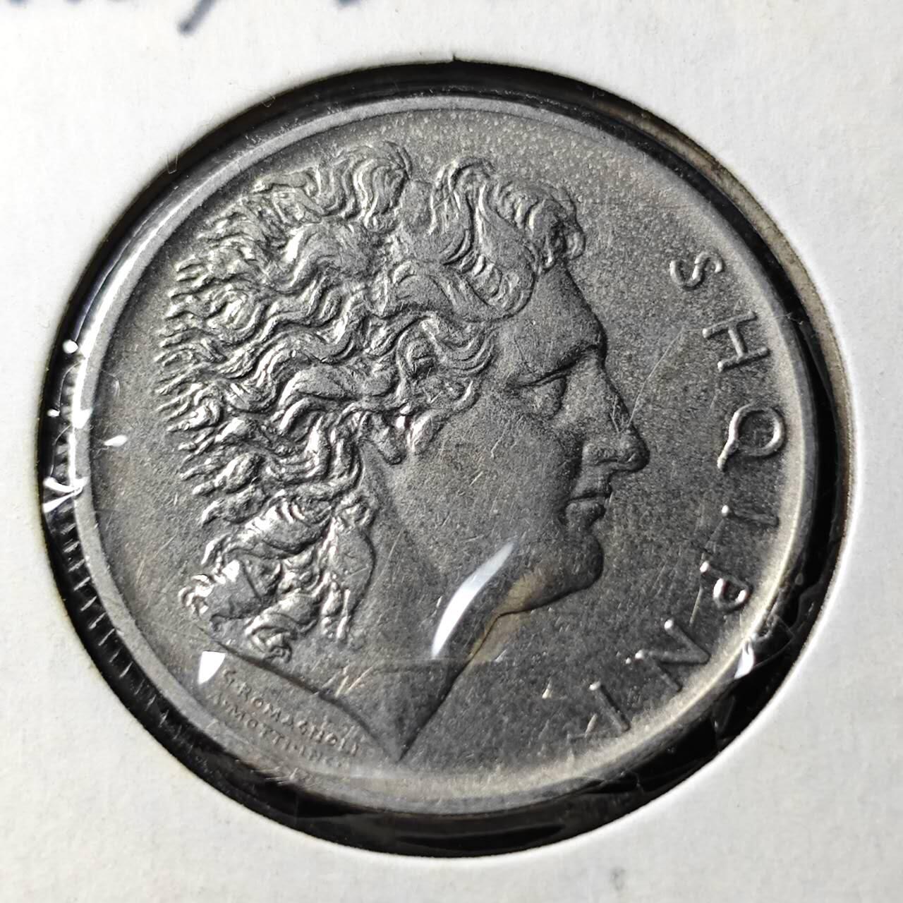 KK钱币收藏小铺  第398期 百期特拍（四拍之二） 2月预留时间 周末发货  1930阿尔巴尼亚1列克镍币