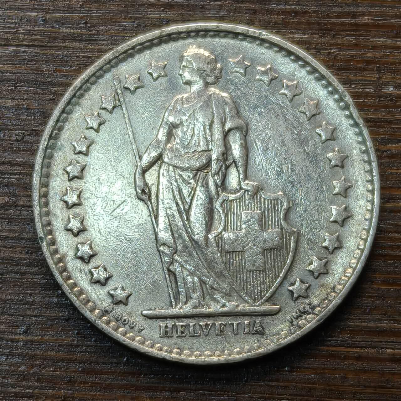 【春节前最后一拍，下一场3.3号】★第139加场★银币专场 不寄存，200包邮。不满200元，支付5元运费。《接受代拍 代送NGC评级》 88【无寄存】瑞士 1950年 1/2法郎 银币
