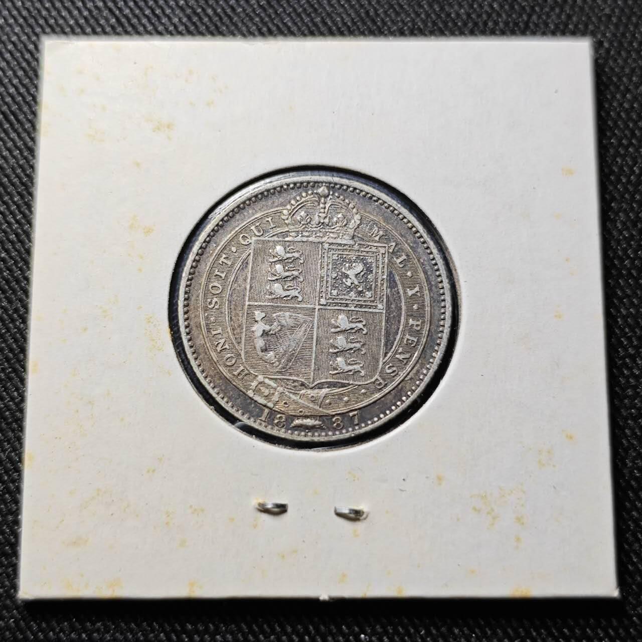 KK钱币收藏小铺  第398期 百期特拍（四拍之二） 2月预留时间 周末发货  1887英国维多利亚女王1先令银币