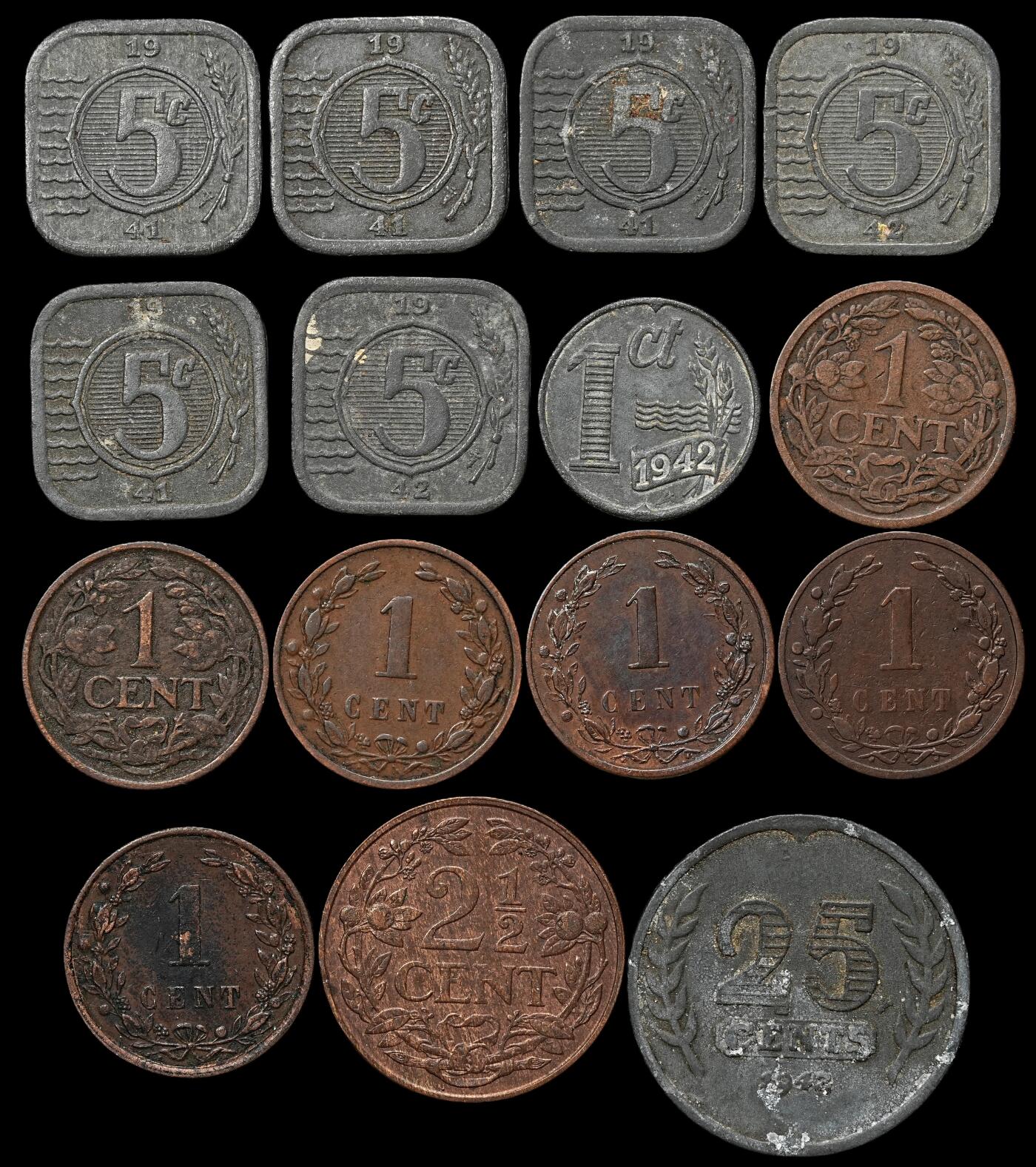 修遠堂世界钱币第103期 20世纪荷兰旧钱币 第一组