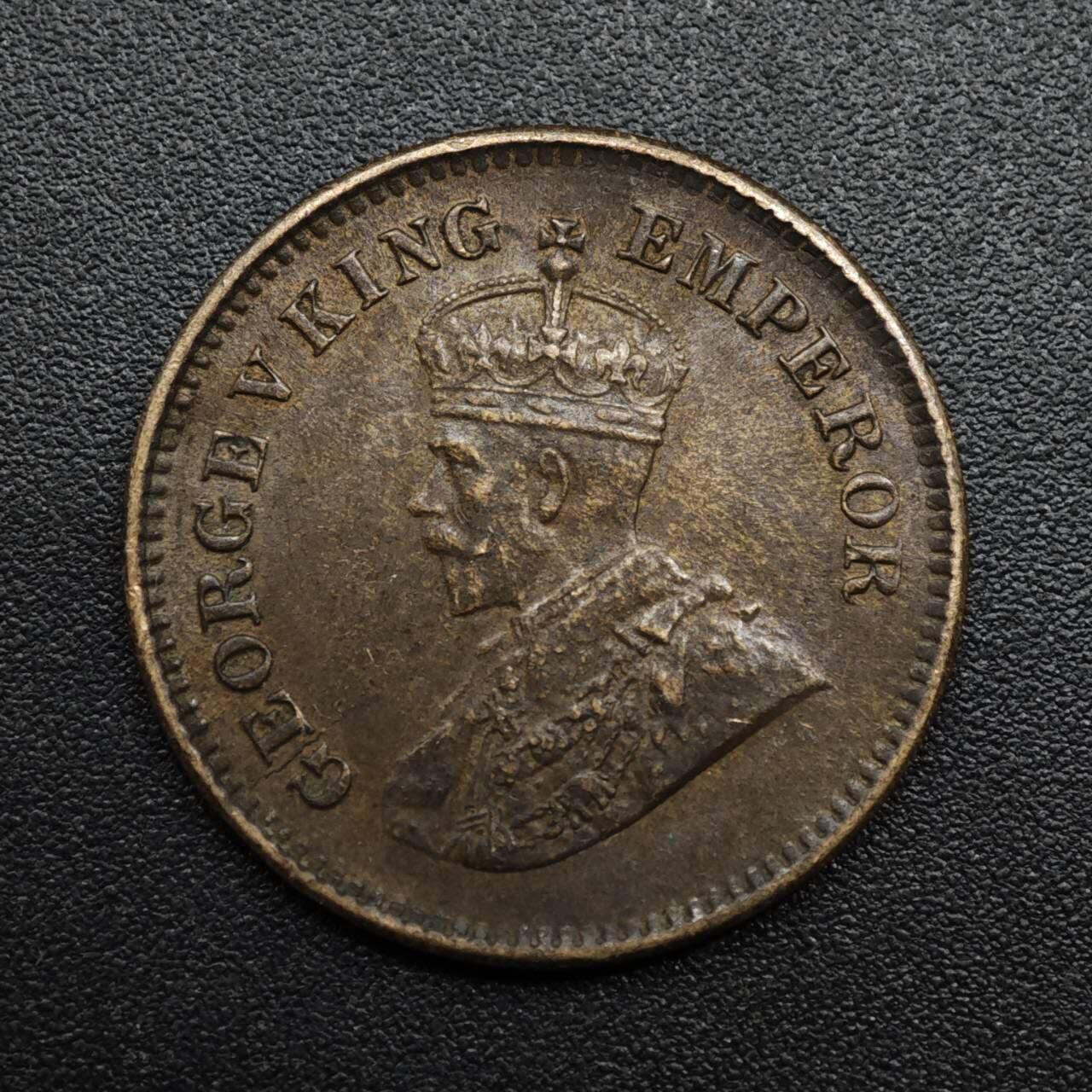 【淘币小摊】限时拍第八百六十拍  老铜币场  满百包邮可预留两周  周一统一发货  印度1928年乔治五世1/2派沙铜币