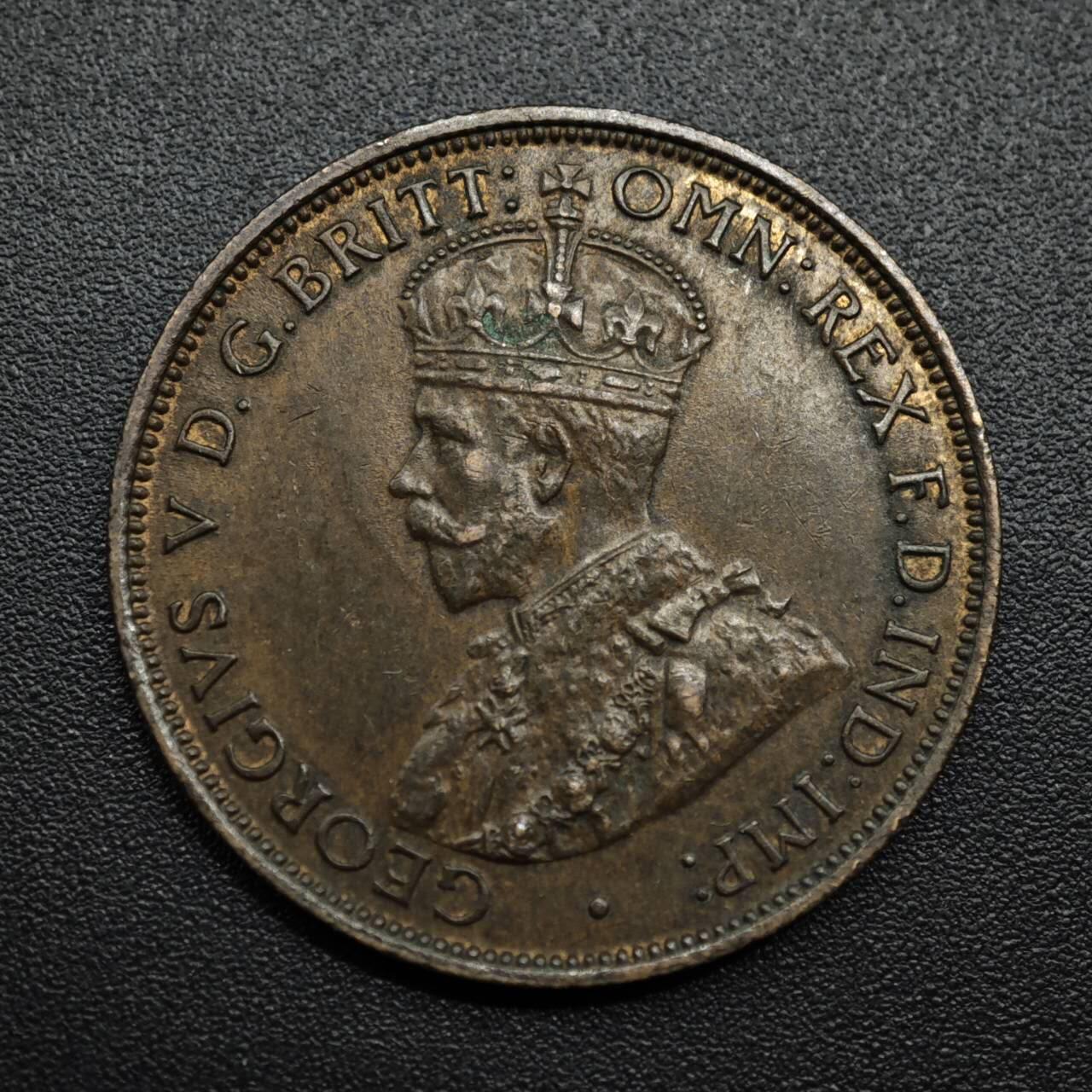 【淘币小摊】限时拍第八百六十拍  老铜币场  满百包邮可预留两周  周一统一发货  澳大利亚1912年乔治五世半便士铜币