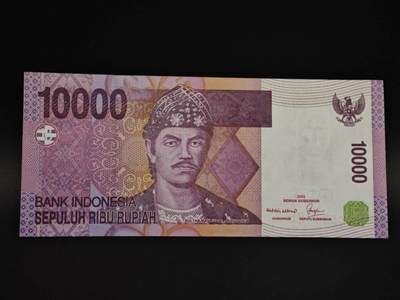 【淘币小摊】实时拍第八百五十九拍   无佣金福利纸币场   满百包邮可预留二周 每周一统一发货   - 印尼10000卢比纸币