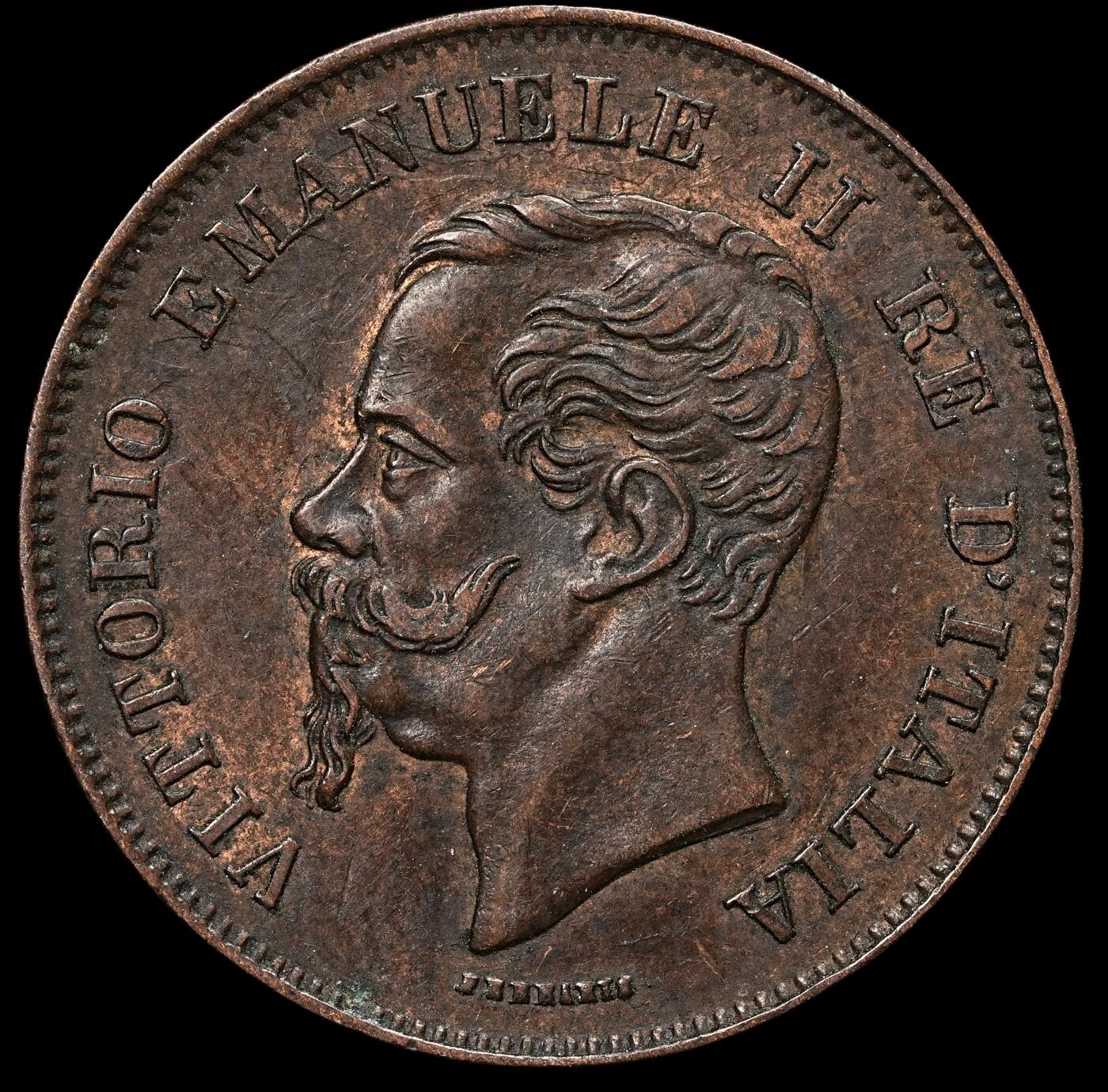 修遠堂世界钱币第103期 1867年意大利5分铜币