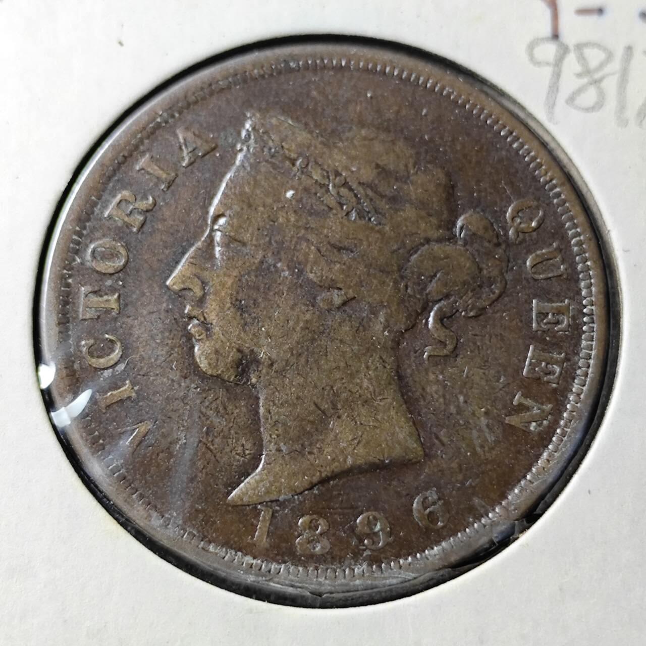 KK钱币收藏小铺  第398期 百期特拍（四拍之二） 2月预留时间 周末发货 1896 英属塞浦路斯 1皮阿斯特铜币 KM#3.2 大热门地区 发行量54000 维多利亚头像 