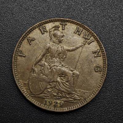 【淘币小摊】限时拍第八百六十拍  老铜币场  满百包邮可预留两周  周一统一发货  - 英国1929年乔治五世法新铜币