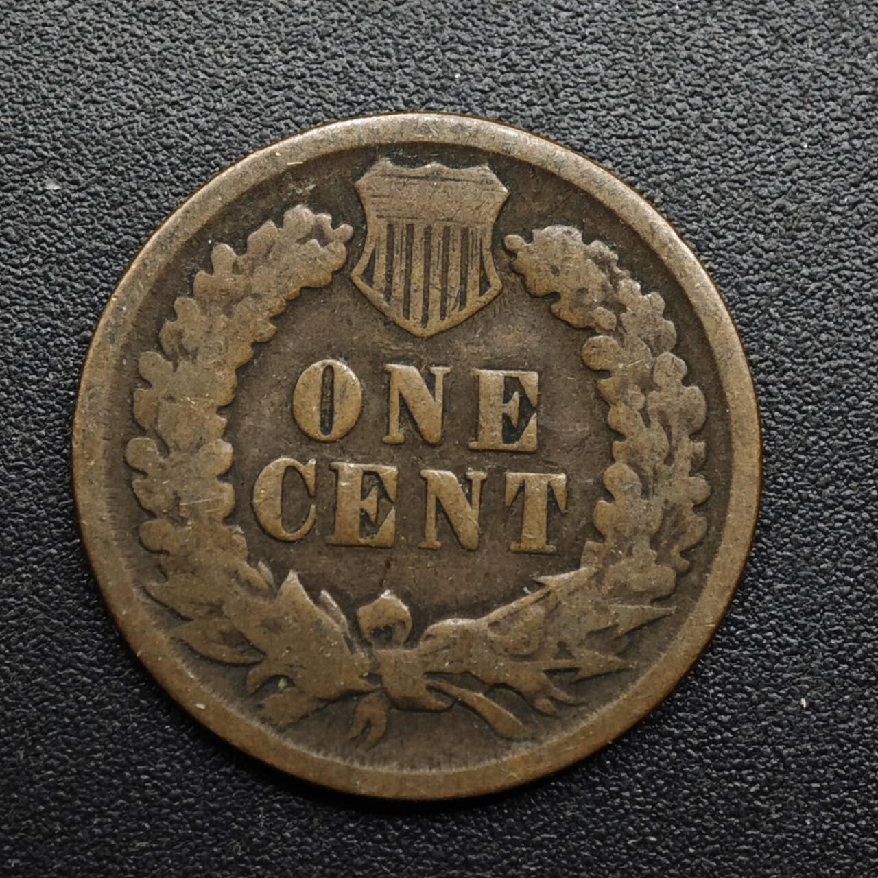 【淘币小摊】限时拍第八百六十拍  老铜币场  满百包邮可预留两周  周一统一发货  美国1889年印第安一分铜币