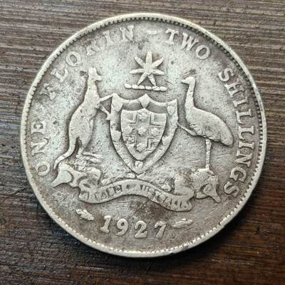 【春节前最后一拍，下一场3.3号】★第139加场★银币专场 不寄存，200包邮。不满200元，支付5元运费。《接受代拍 代送NGC评级》 - 84【无寄存】澳大利亚 1927年 1佛罗林 银币